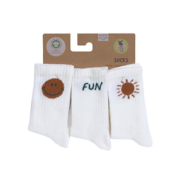 Lässig Tennis Socks 3 pcs GOTS Little Gang Fun