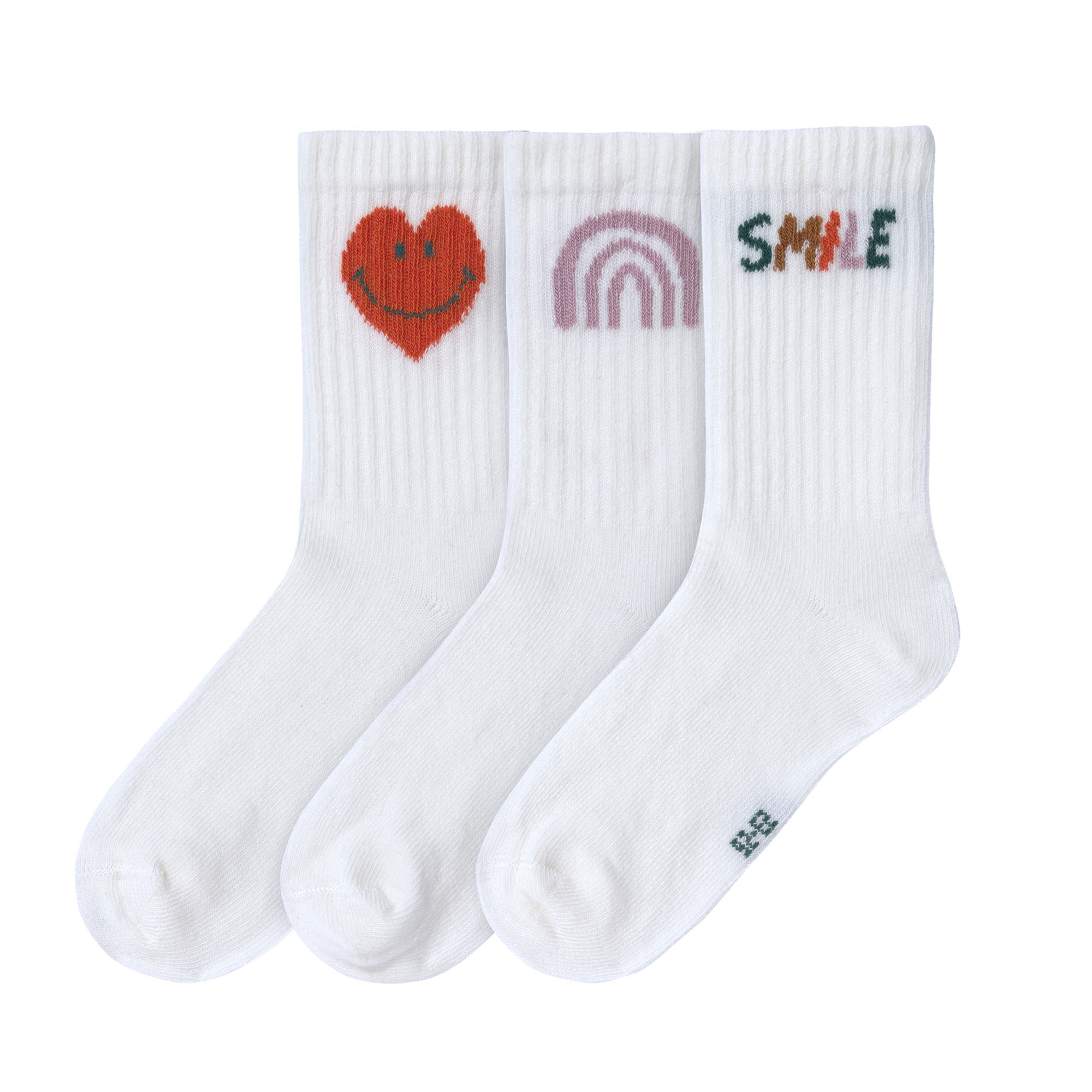 Lässig Tennis Socks 3 pcs GOTS Little Gang Smile - 2
