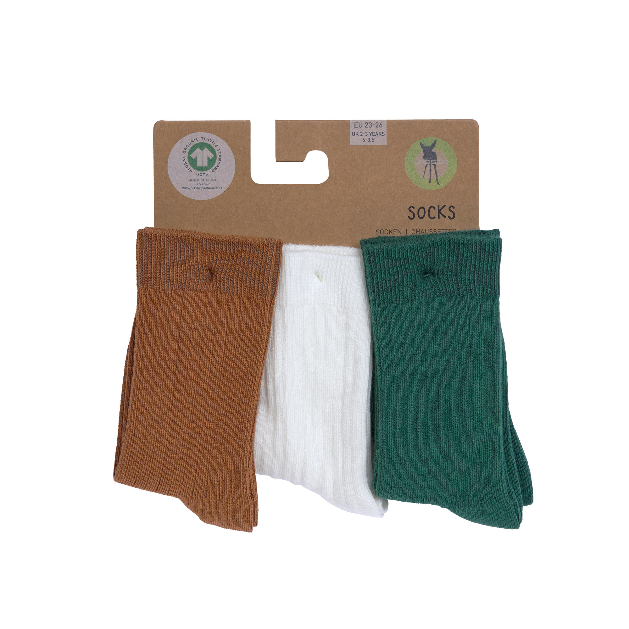 Lässig Ribbed Socks 5 GOTS Little Gang gree/mil/car