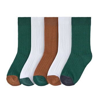 Lässig Ribbed Socks 5 GOTS Little Gang gree/mil/car