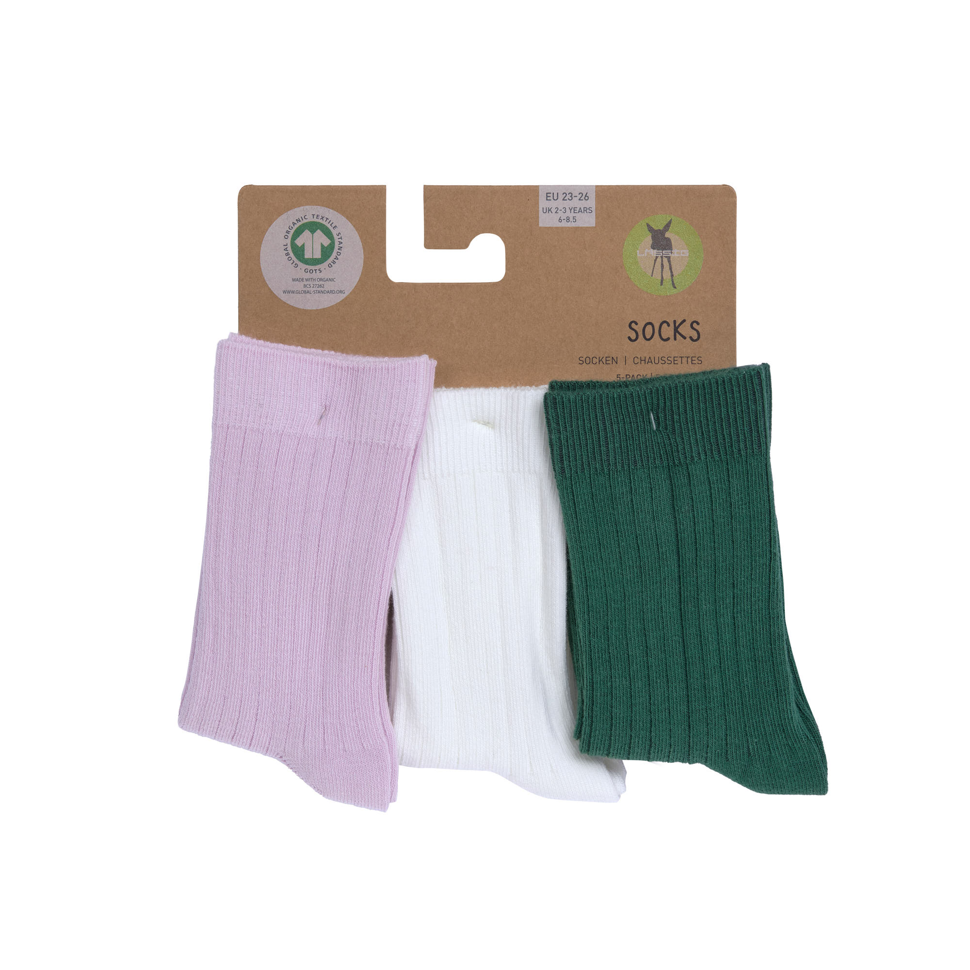 Lässig Ribbed Socks 5 GOTS Little Gang lila/mil/gre - 2