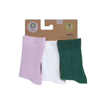 Lässig Ribbed Socks 5 GOTS Little Gang lila/mil/gre