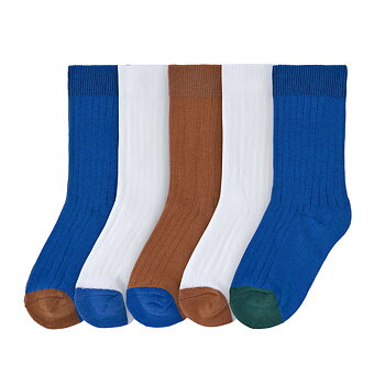 Lässig Ribbed Socks 5 GOTS Little Gang blue/mil/car