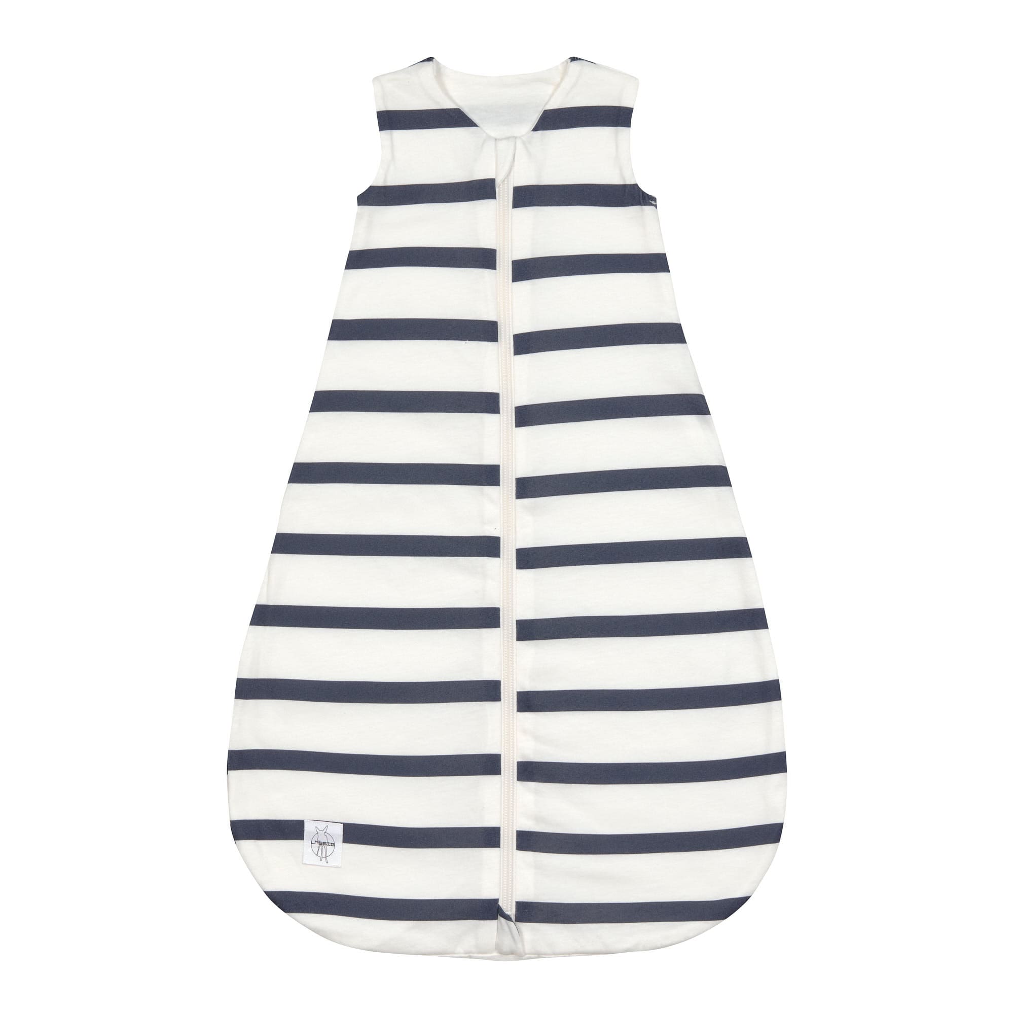 Lässig Sleeping Bag Jersey GOTS Striped milky/navy