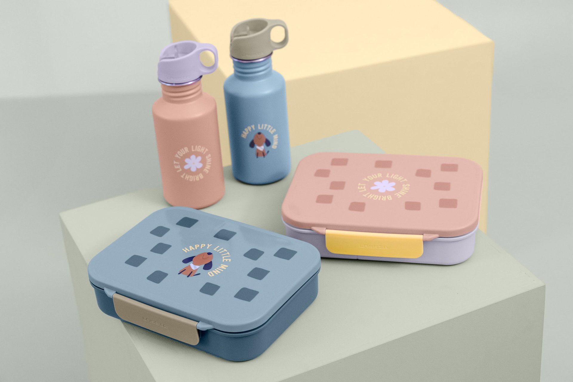 Lässig Bento-Lunchbox Pattern Party blue