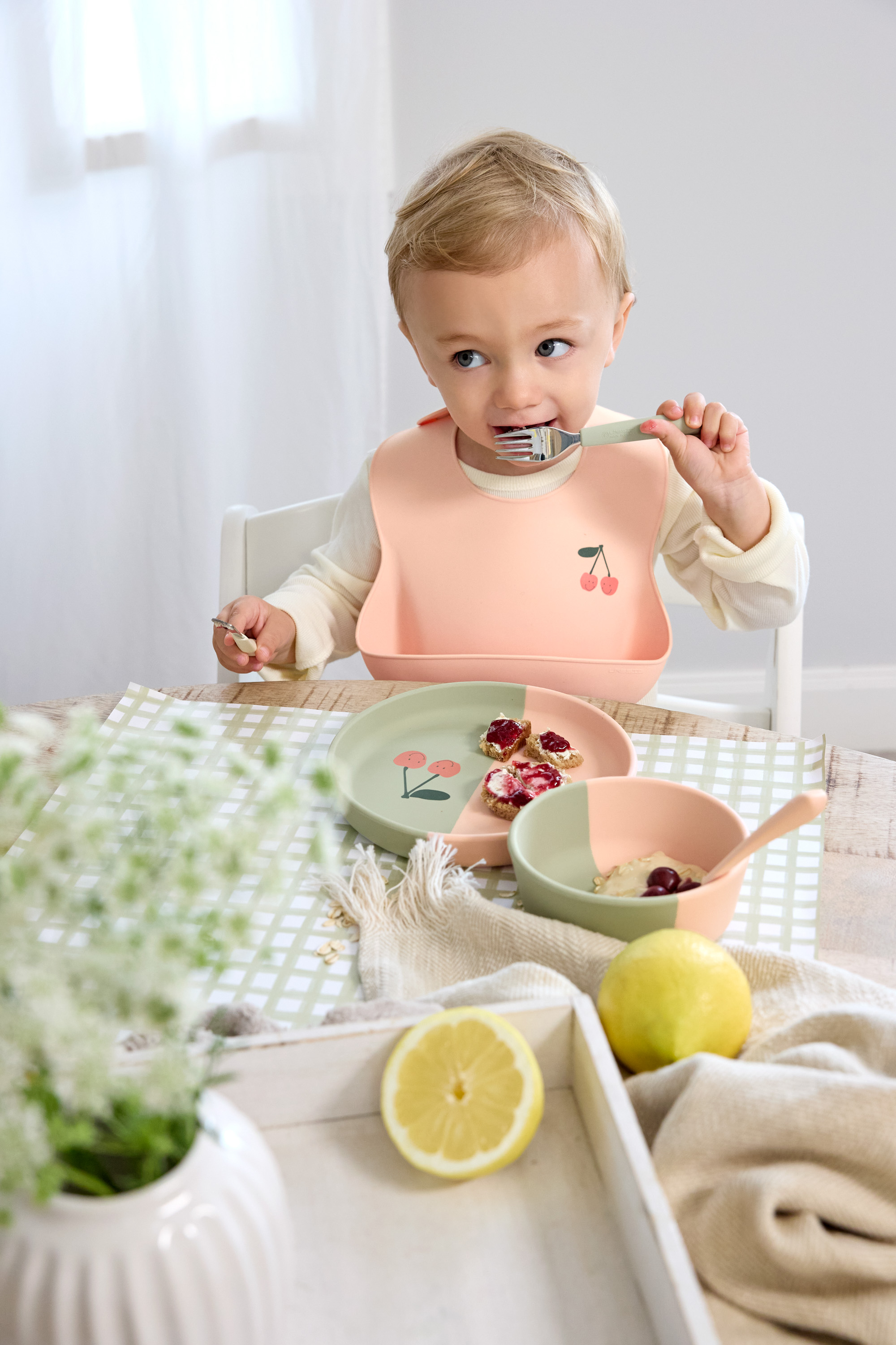 Lässig Silicone Bib Happy Fruits Cherry - 6