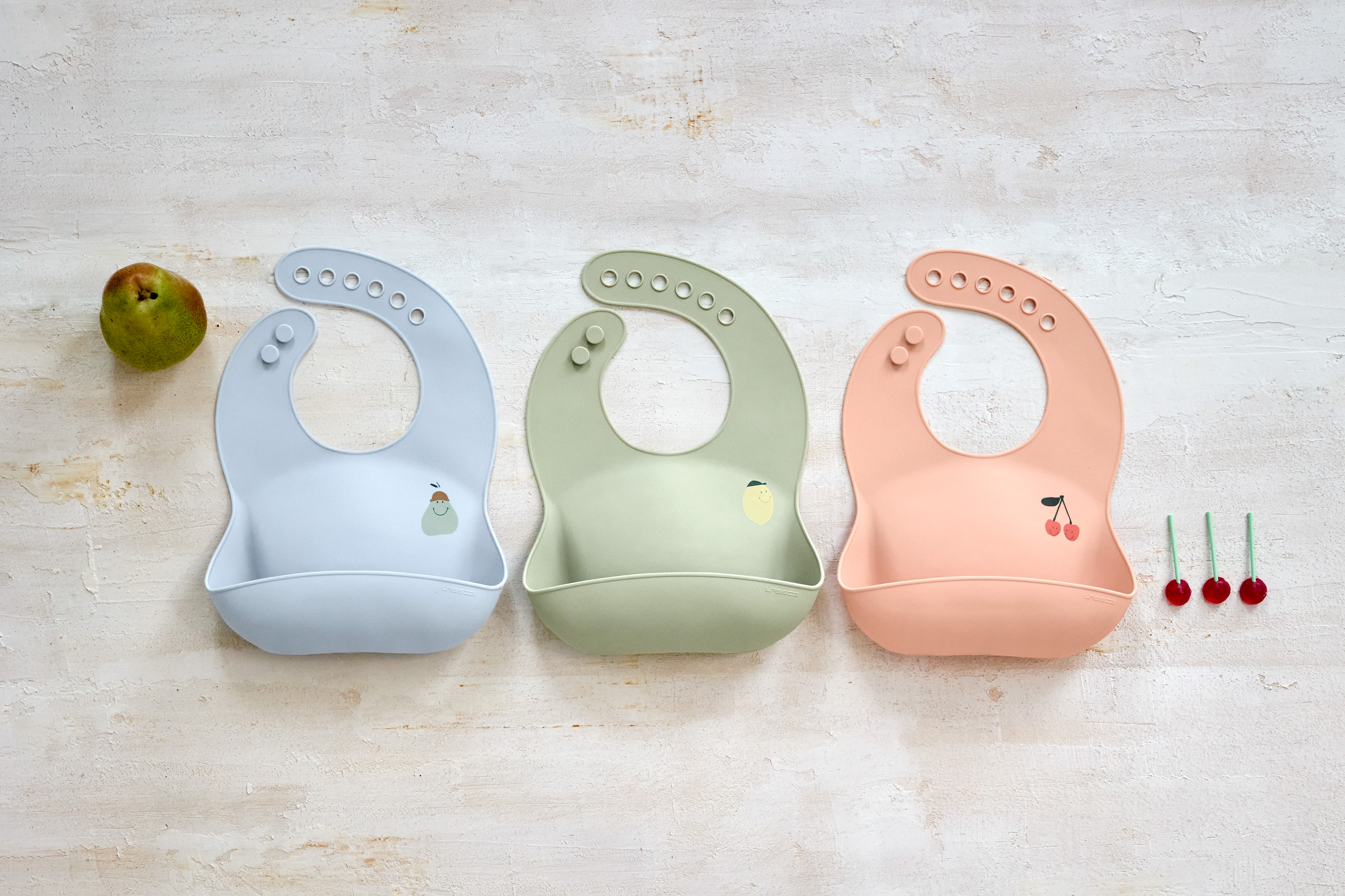 Lässig Silicone Bib Happy Fruits Cherry - 5