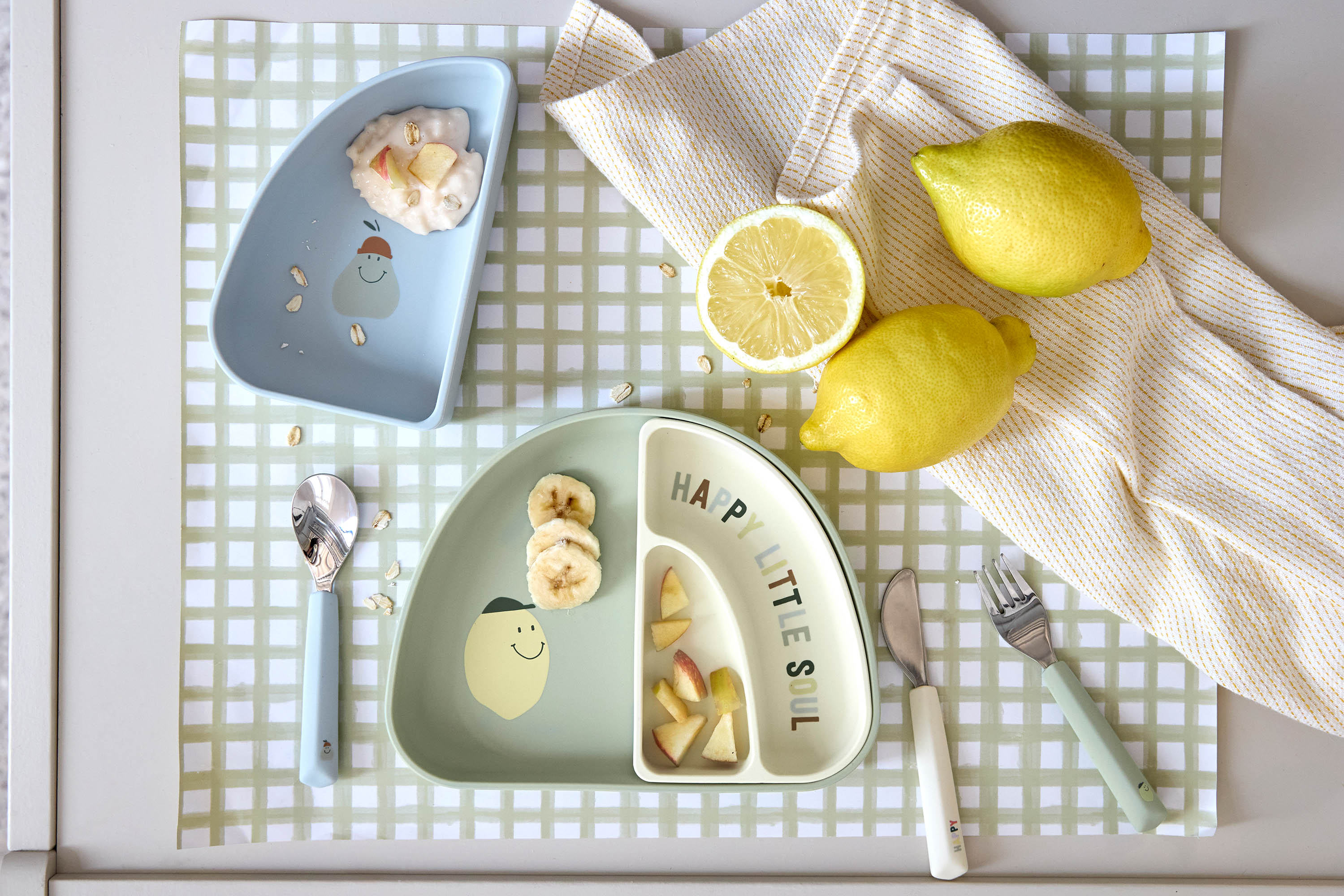 Lässig Cutlery w. Silicone Handle 3pc Happy Fruits Lemon - 2