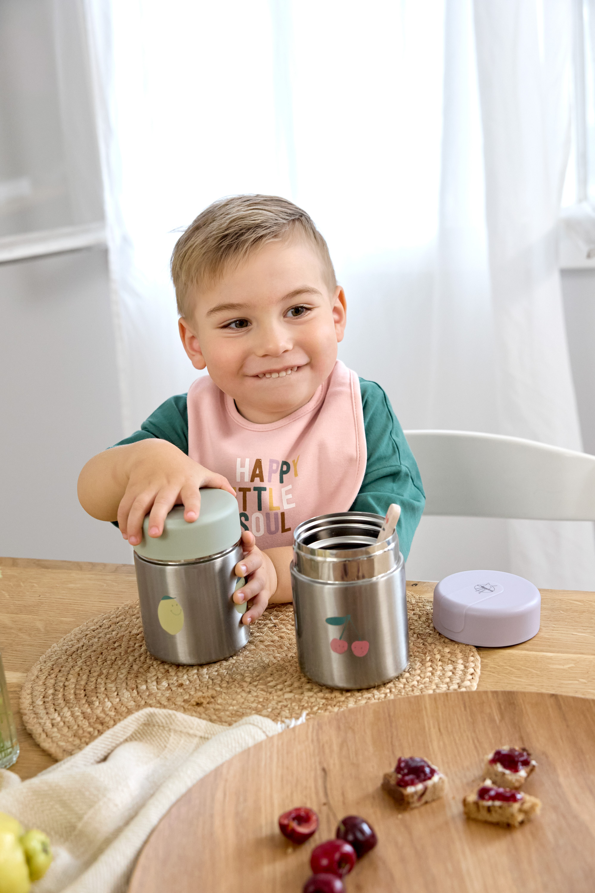 Lässig Food Jar Happy Fruits Cherry - 9