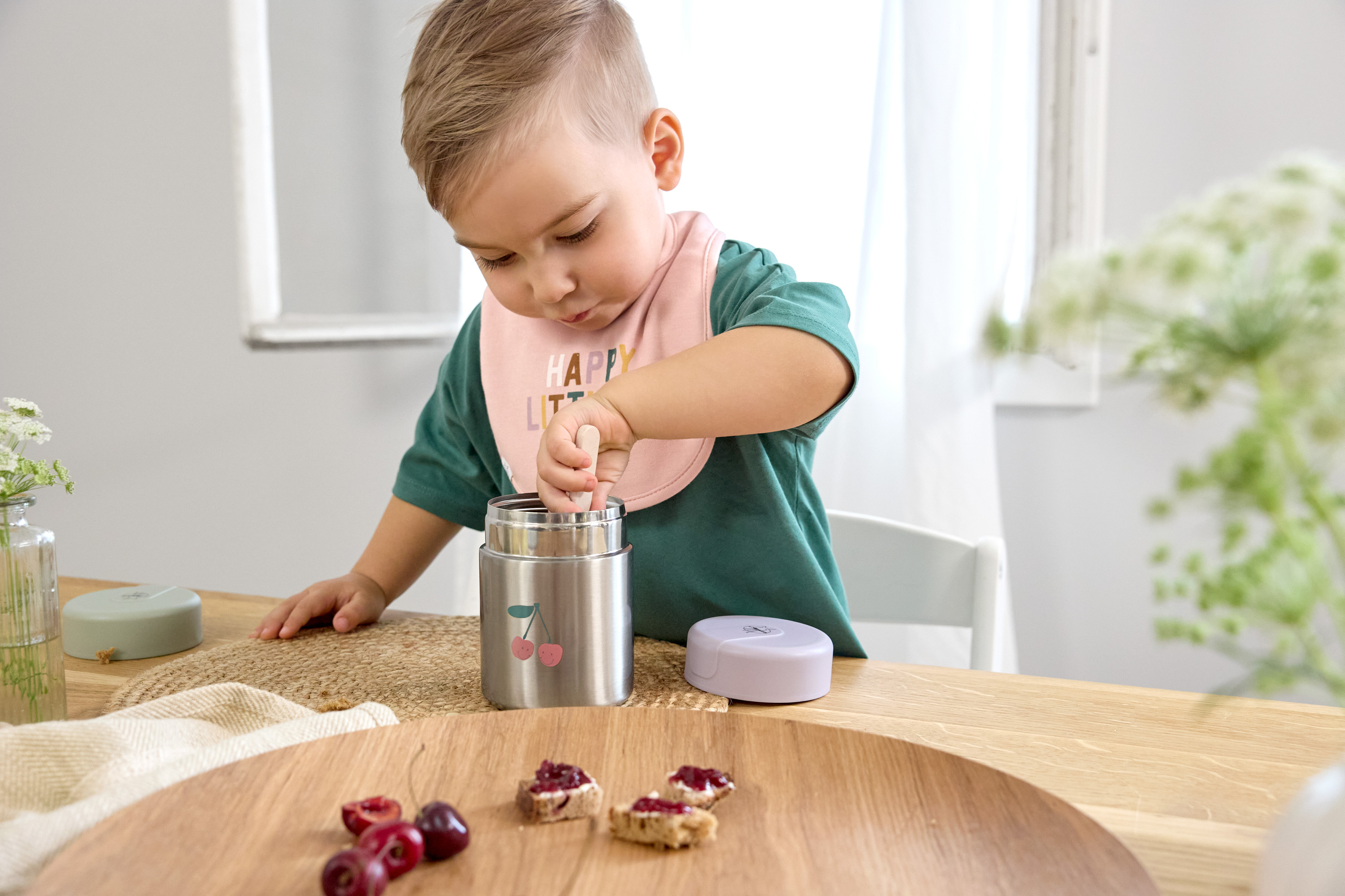 Lässig Food Jar Happy Fruits Cherry - 6
