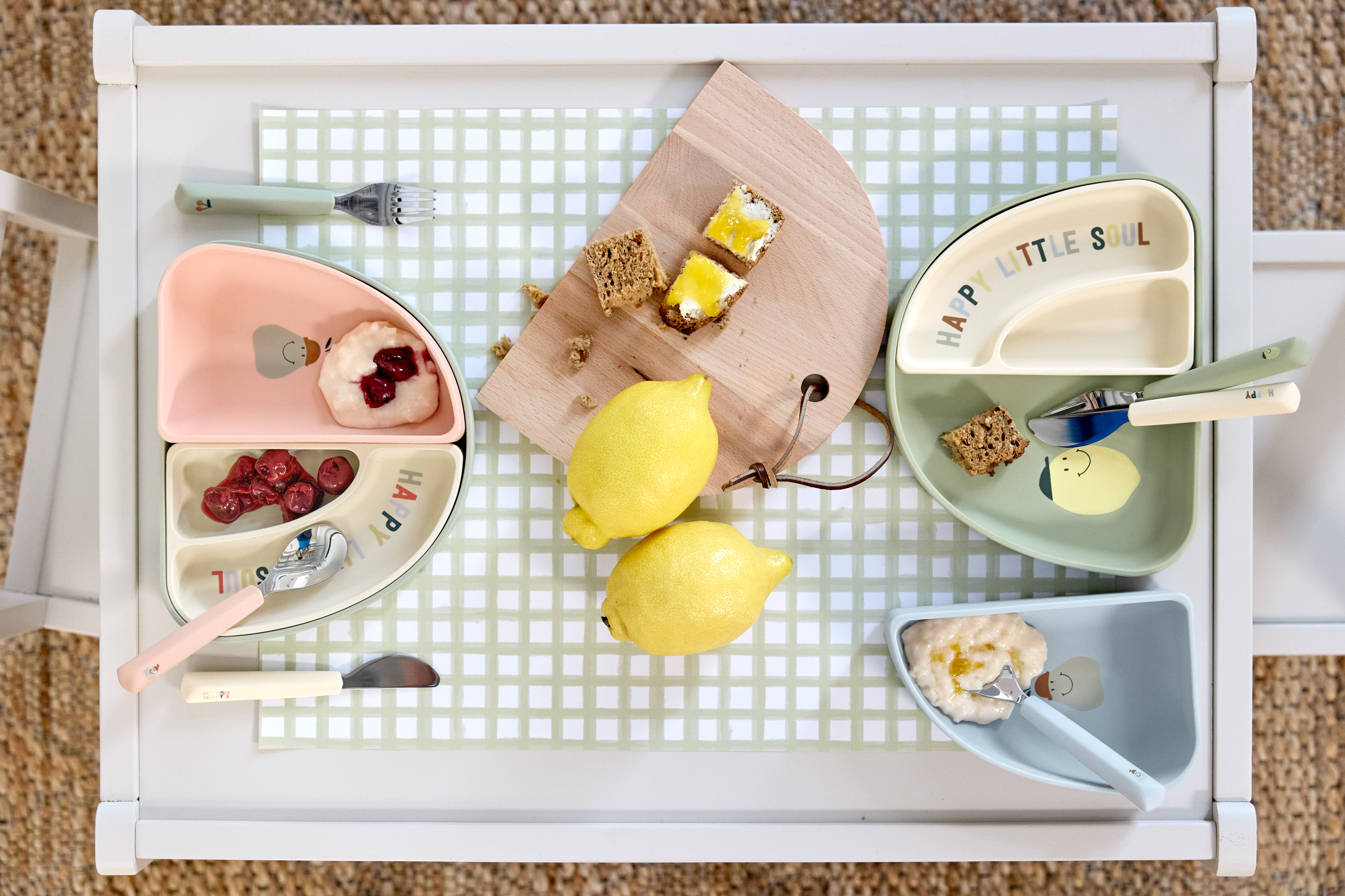 Lässig Silicone Section Dish Set 3 pc Happy Fruits Lemon - 11