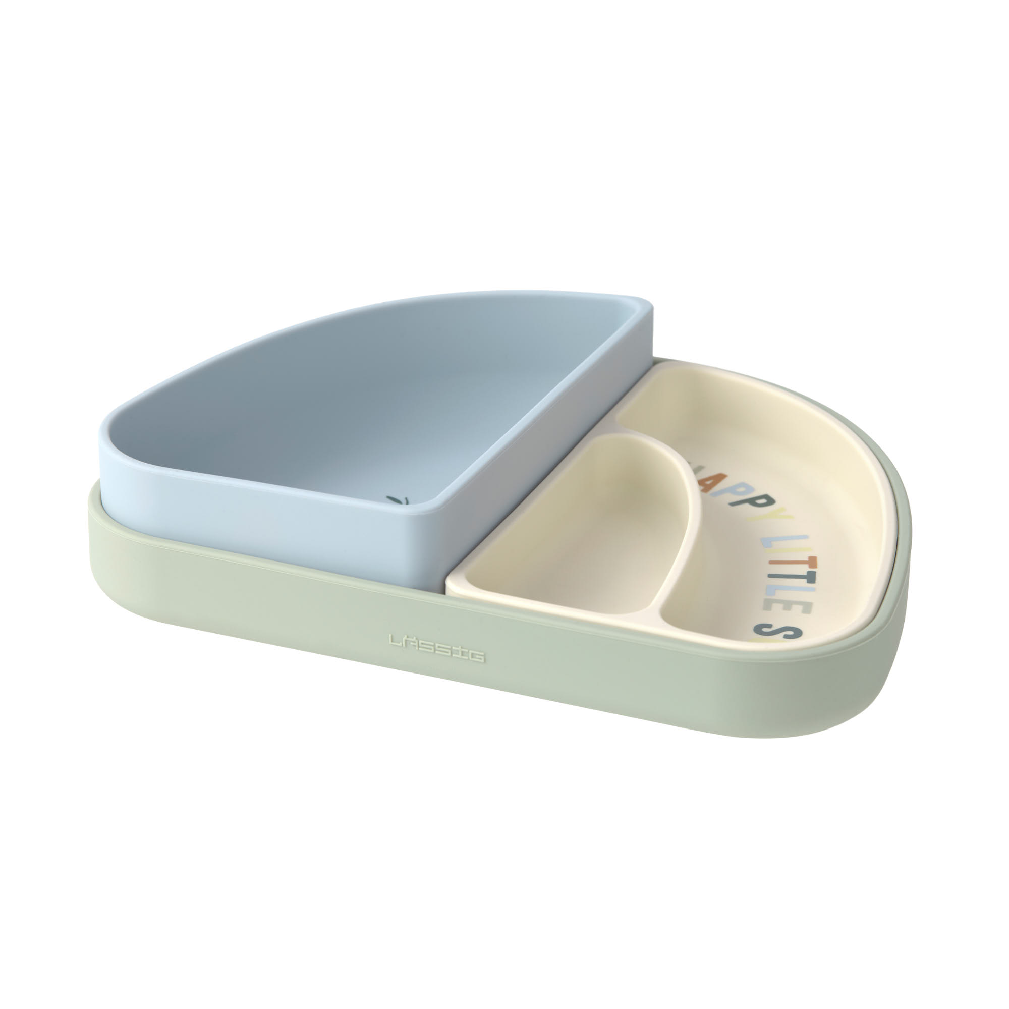 Lässig Silicone Section Dish Set 3 pc Happy Fruits Lemon - 4