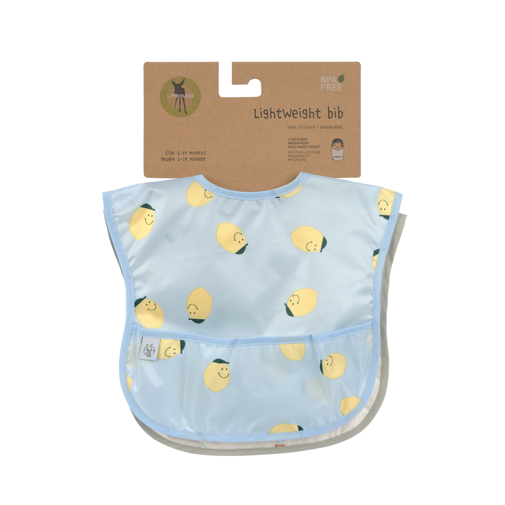 Lässig Lightweight Bib 2 pcs Happy Fruit Lemon - 3