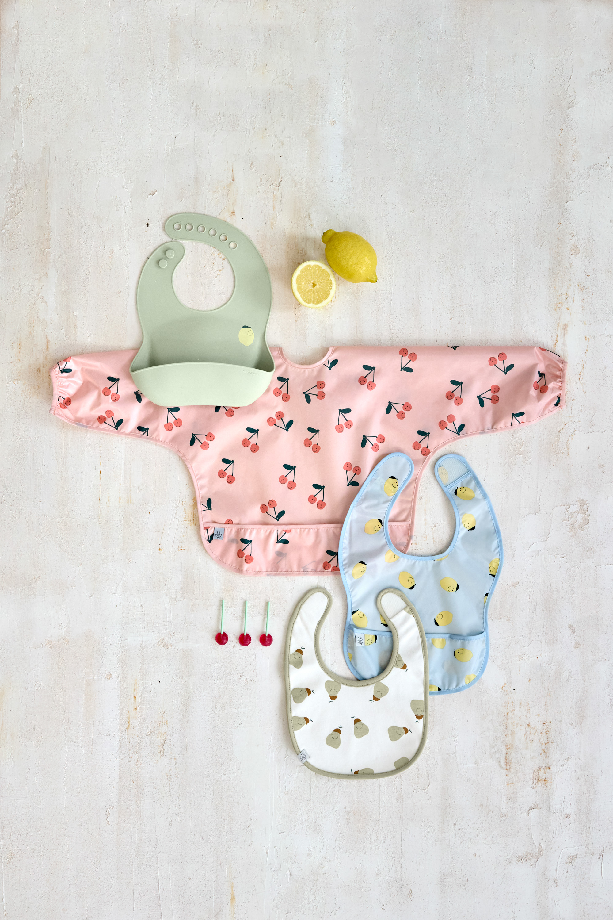 Lässig Long Sleeve Bib 2 pcs Happy Fruits Cherry - 7