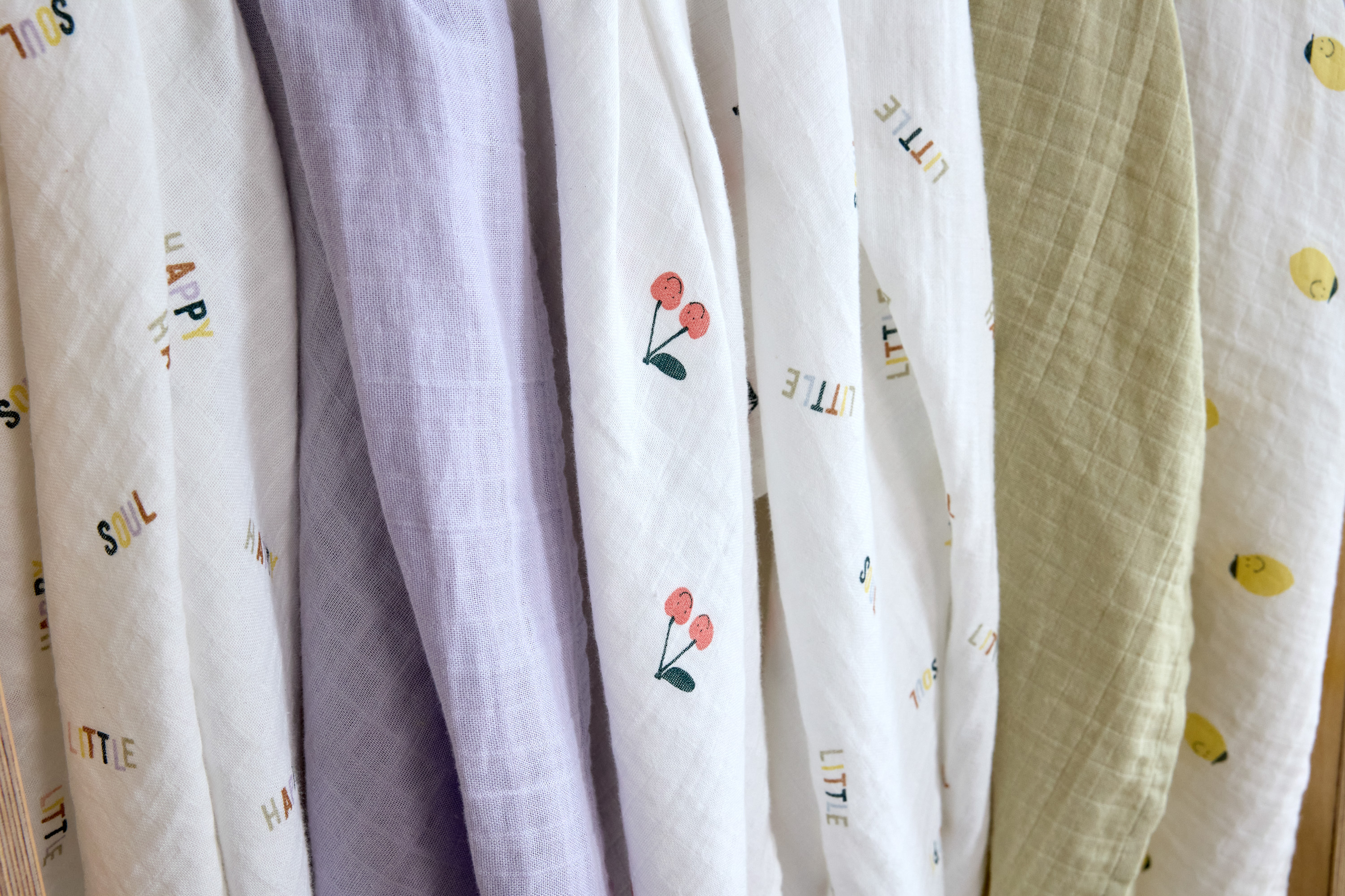 Lässig Swaddle & Burp Blank L GOTS Happy Fruits Cherry - 8