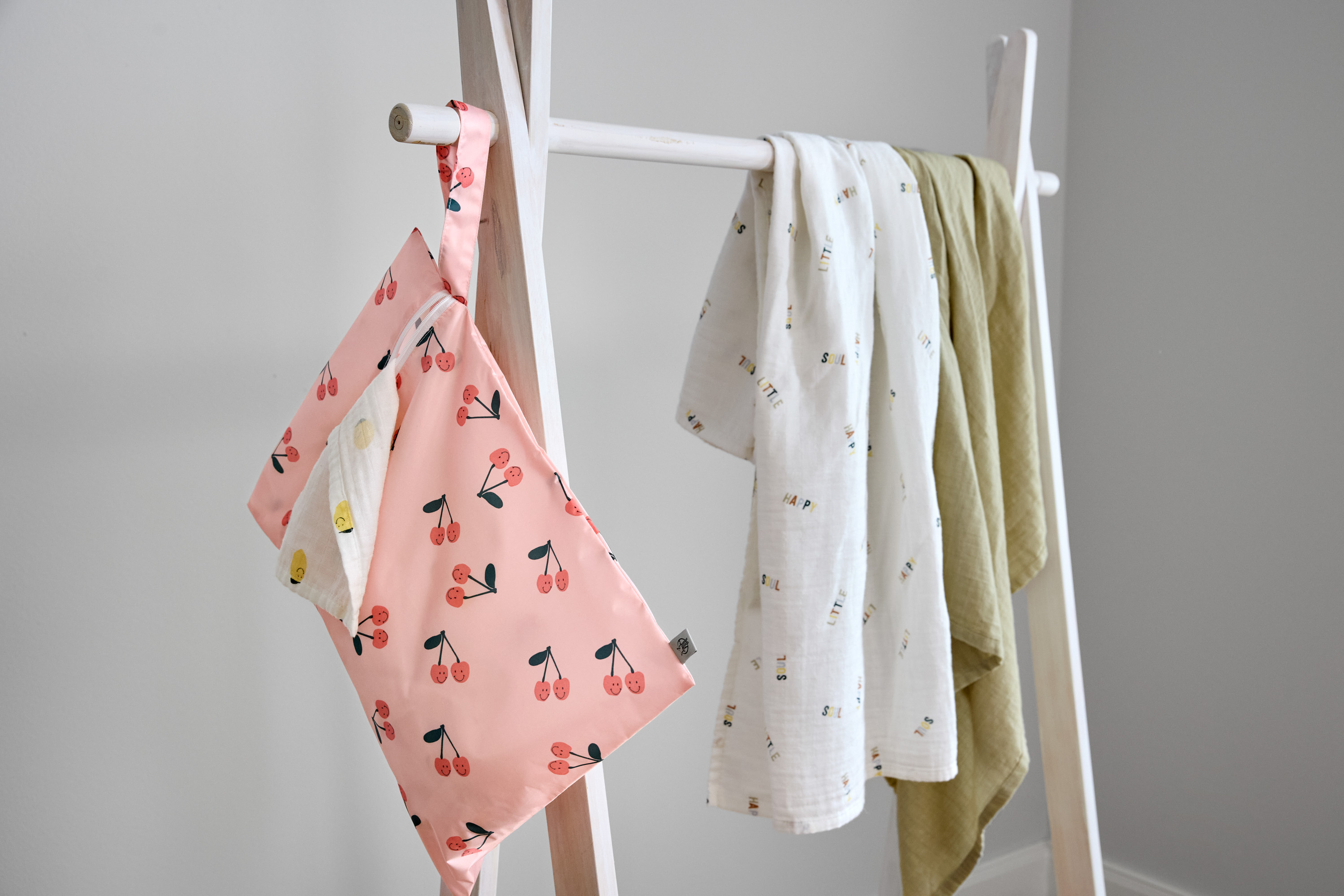 Lässig Swaddle & Burp Blank L GOTS Happy Fruits Lemon - 8