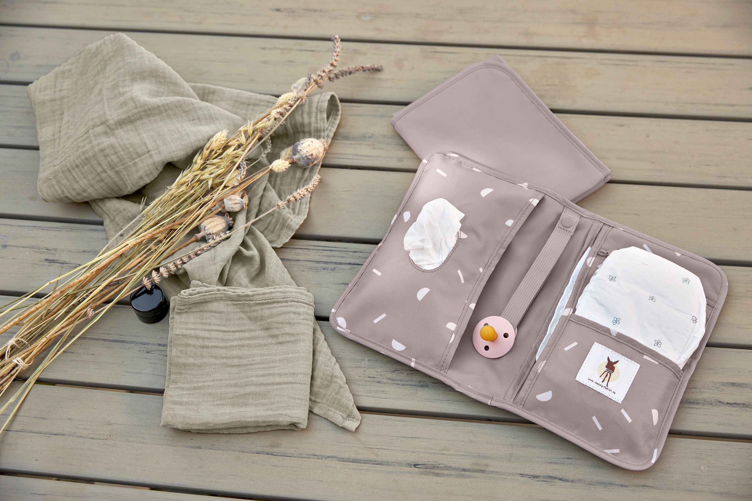 Lässig CAS Changing Pouch Blocks taupe - 9