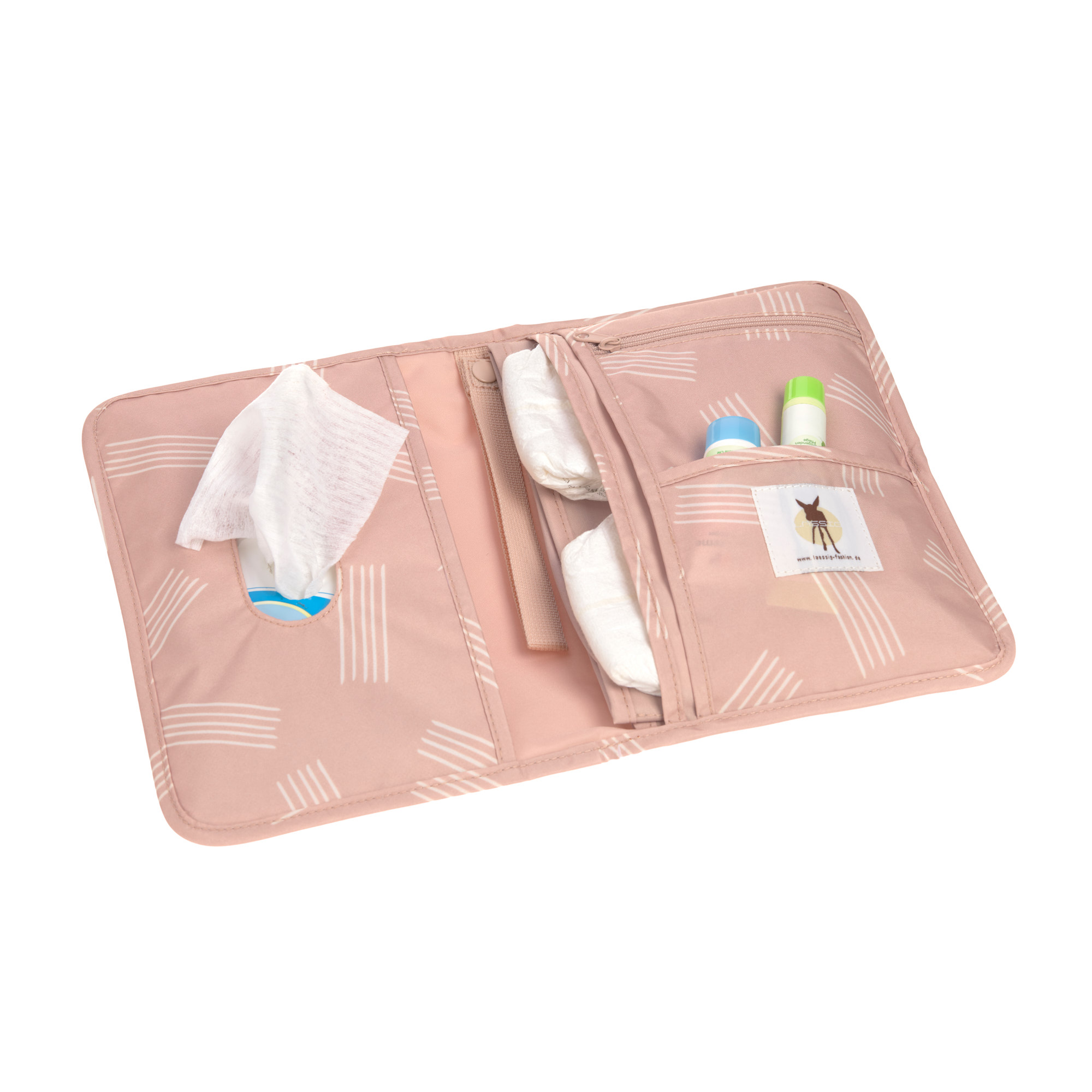 Lässig CAS Changing Pouch Soft Stripes rose - 4