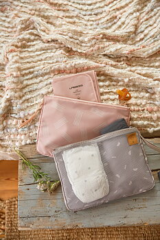 Lässig CAS Changing Organizer Soft Stripes rose