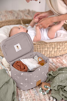 Lässig CAS Nursery Caddy To Go Blocks taupe