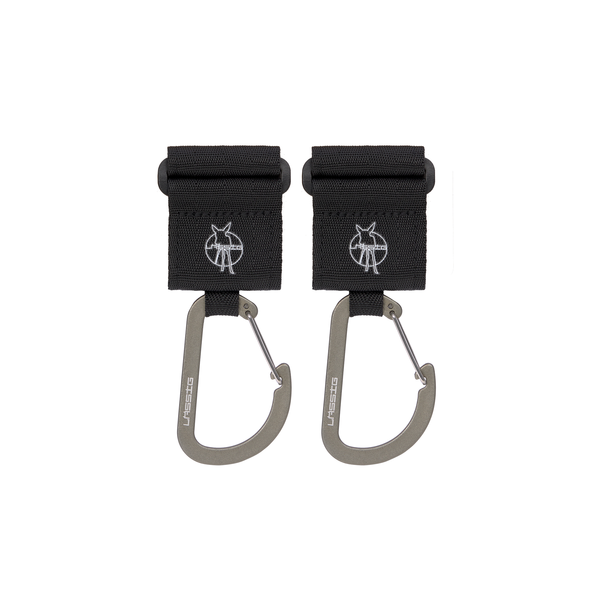 Lässig CAS Stroller Hooks with Carabiner 2 pack black - 2