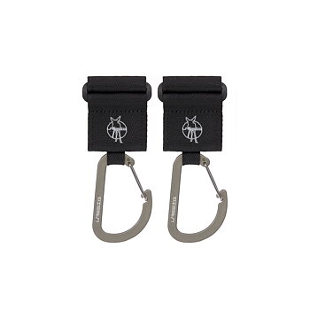 Lässig CAS Stroller Hooks with Carabiner 2 pack black