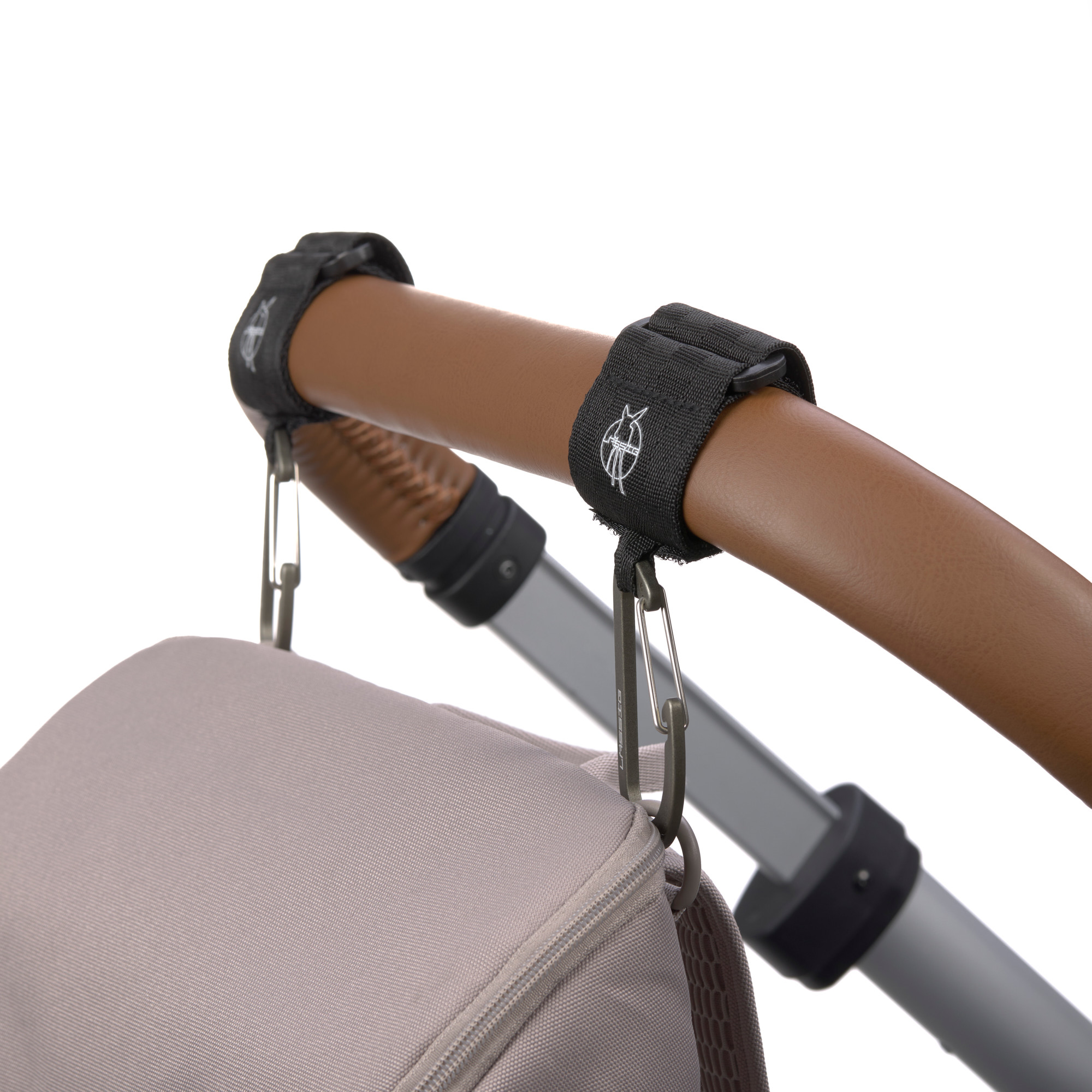 Lässig CAS Stroller Hooks with Carabiner 2 pack black - 4
