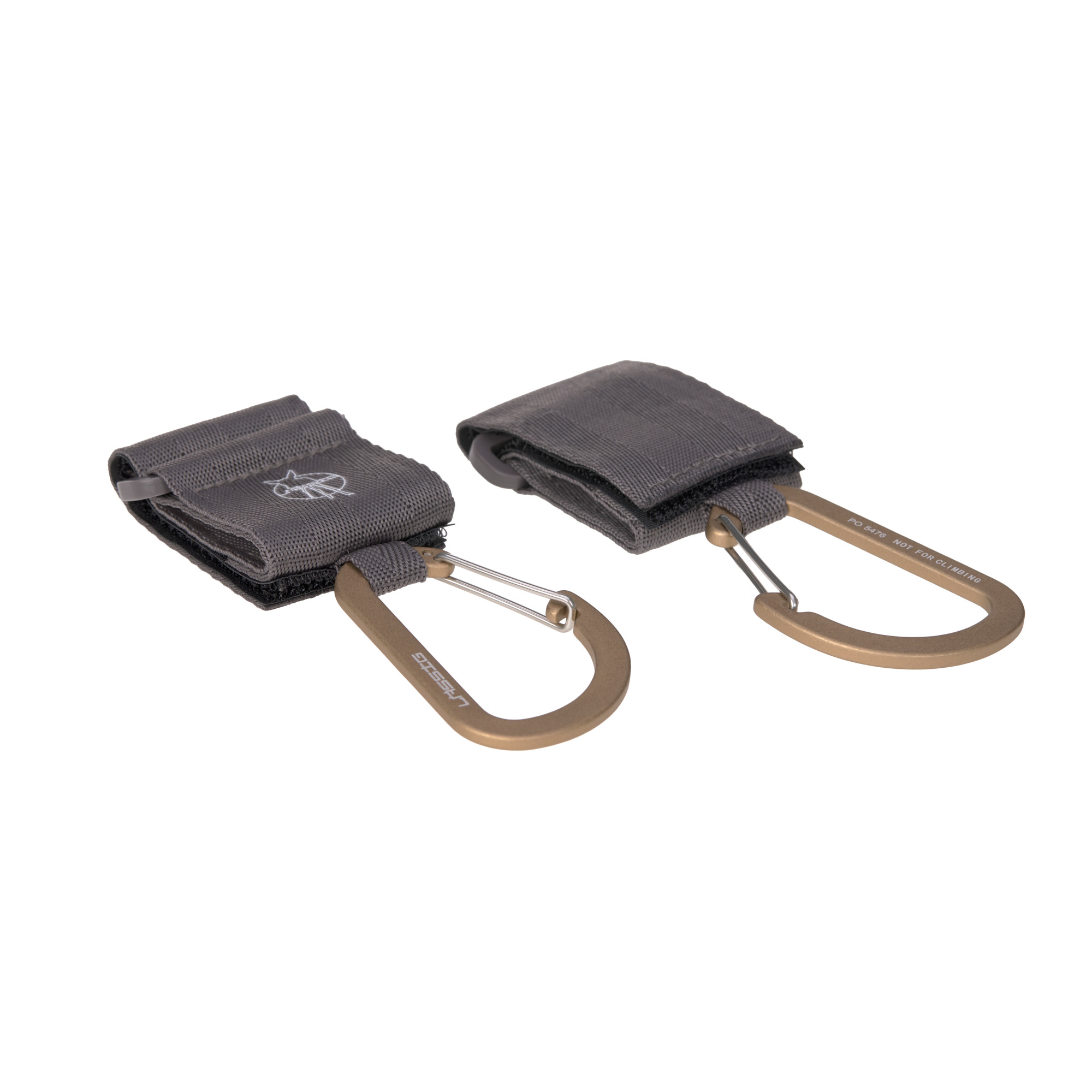 Lässig CAS Stroller Hooks with Carabiner 2 pack anthracite - 2