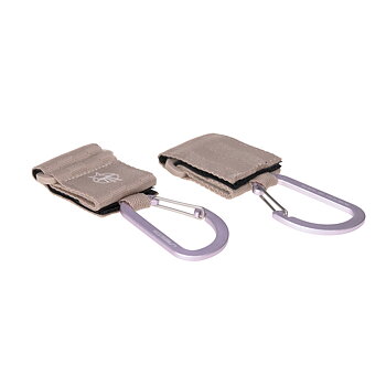 Lässig CAS Stroller Hooks with Carabiner 2 pack beige