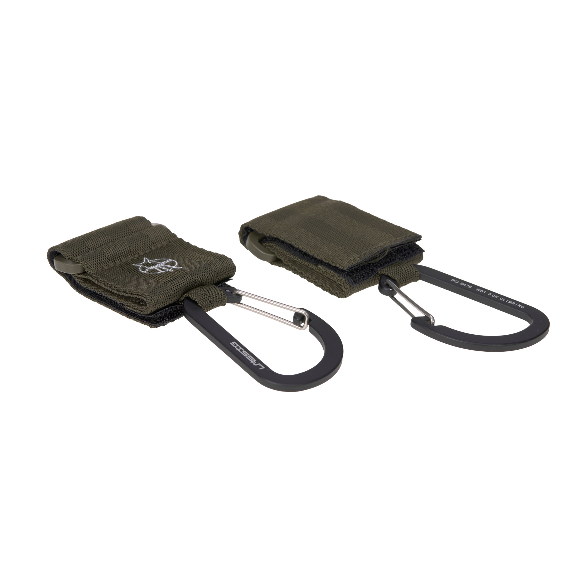 Lässig CAS Stroller Hooks with Carabiner 2 pack olive - 2