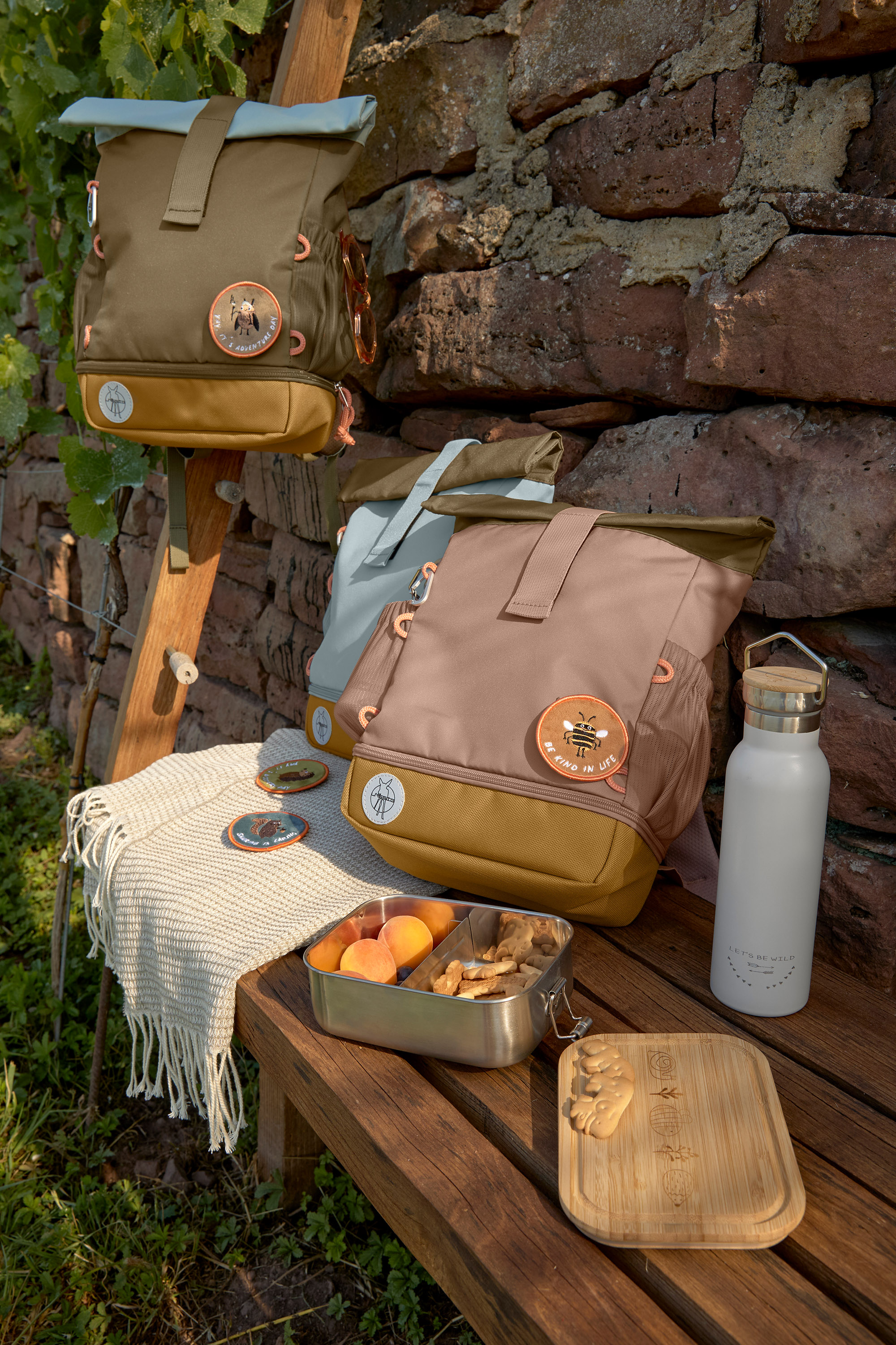 Lässig Mini Rolltop Backpack Nature hazelnut - 3