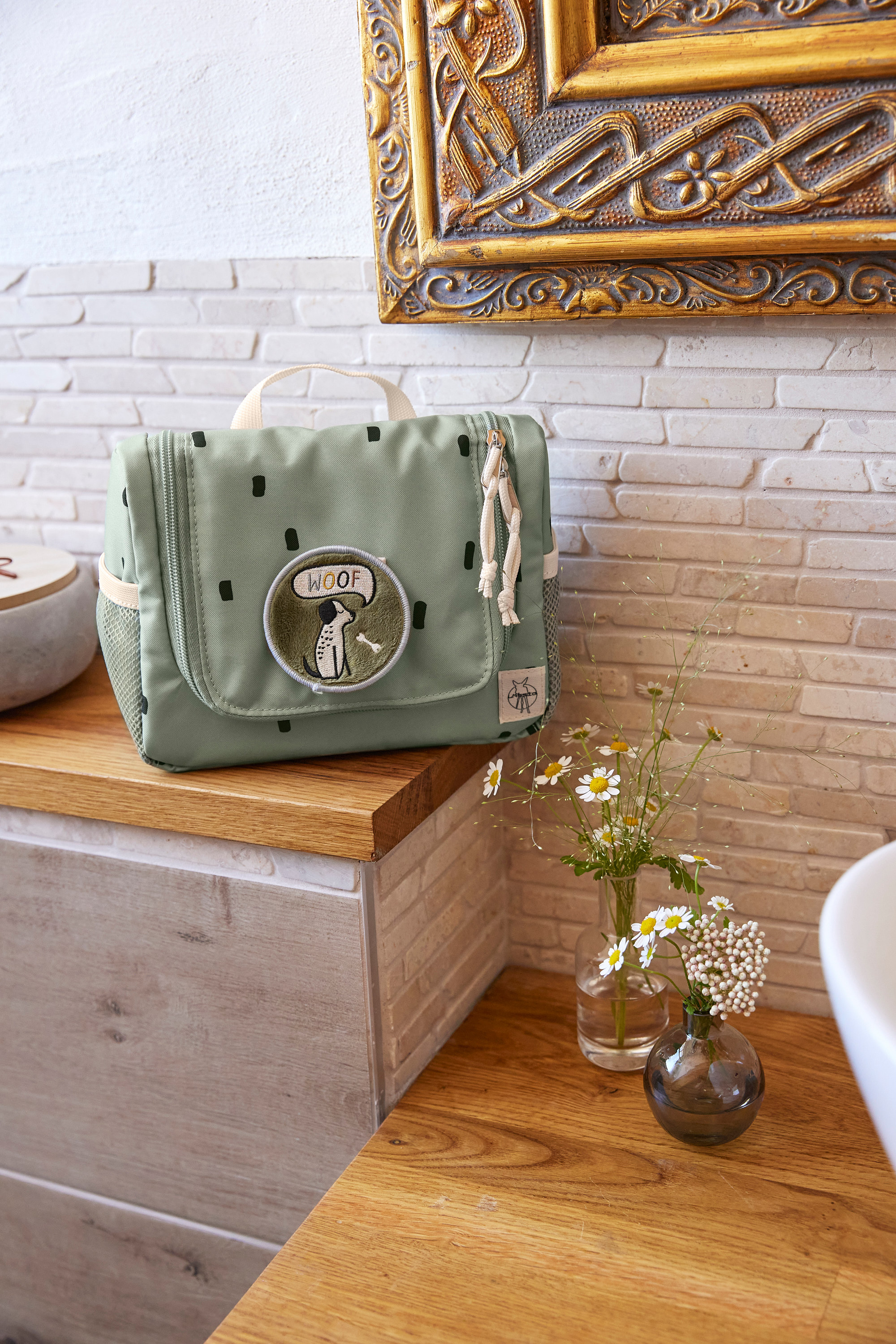 Lässig Mini Washbag Happy Prints light olive - 3