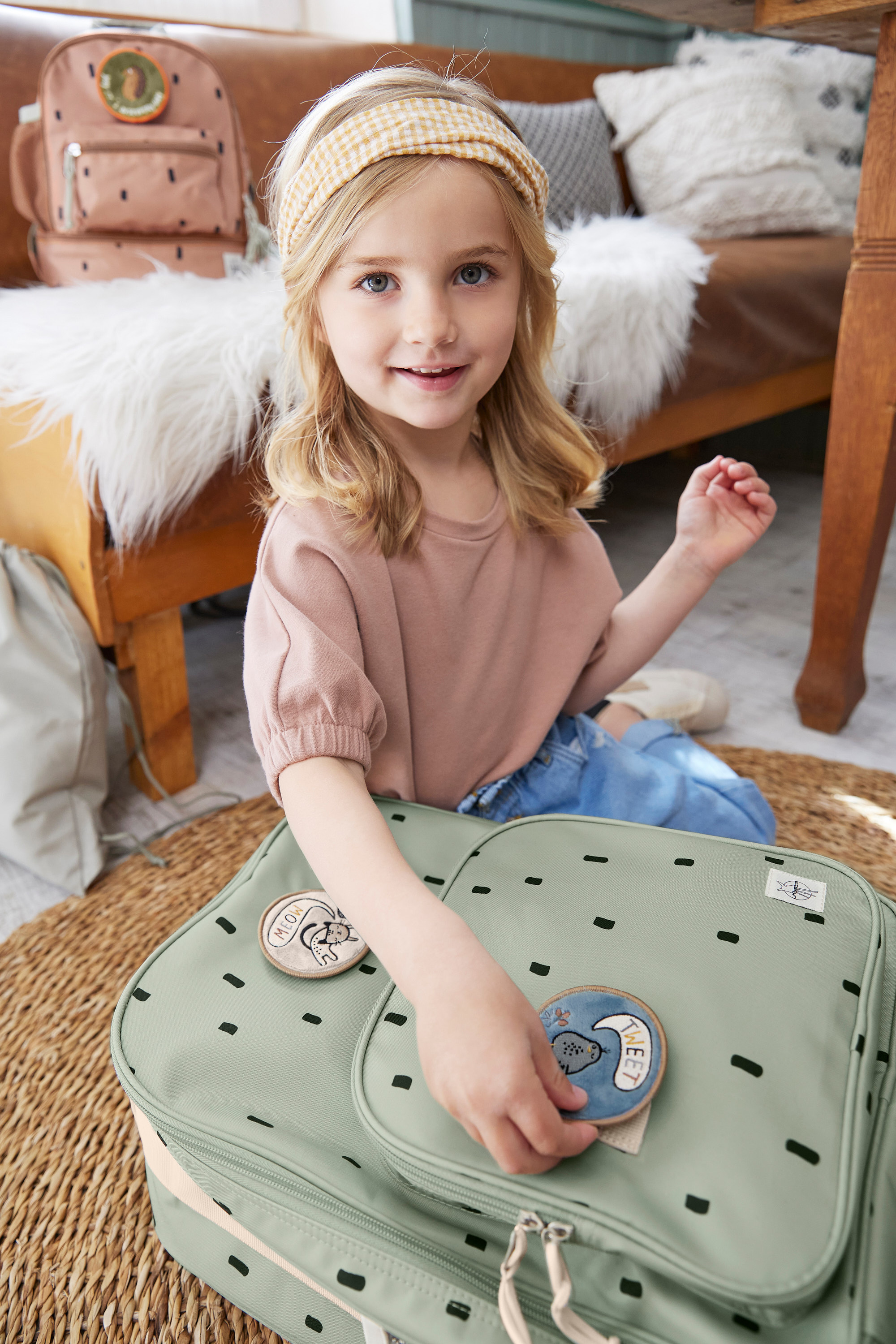 Lässig Trolley Happy Prints light olive - 7