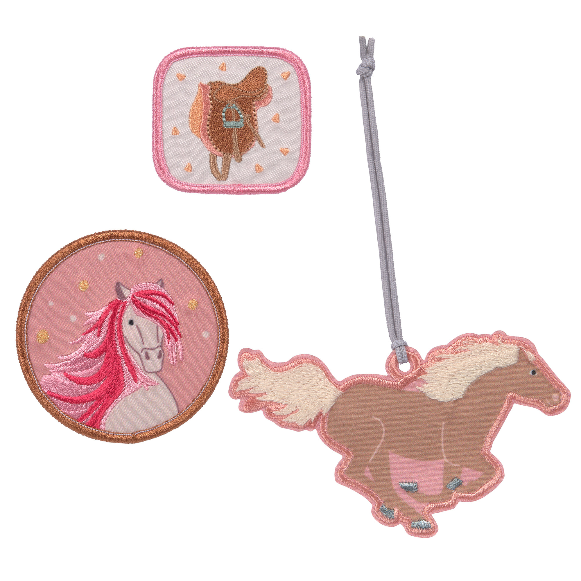 Lässig School Patches Set Horse pink - 7