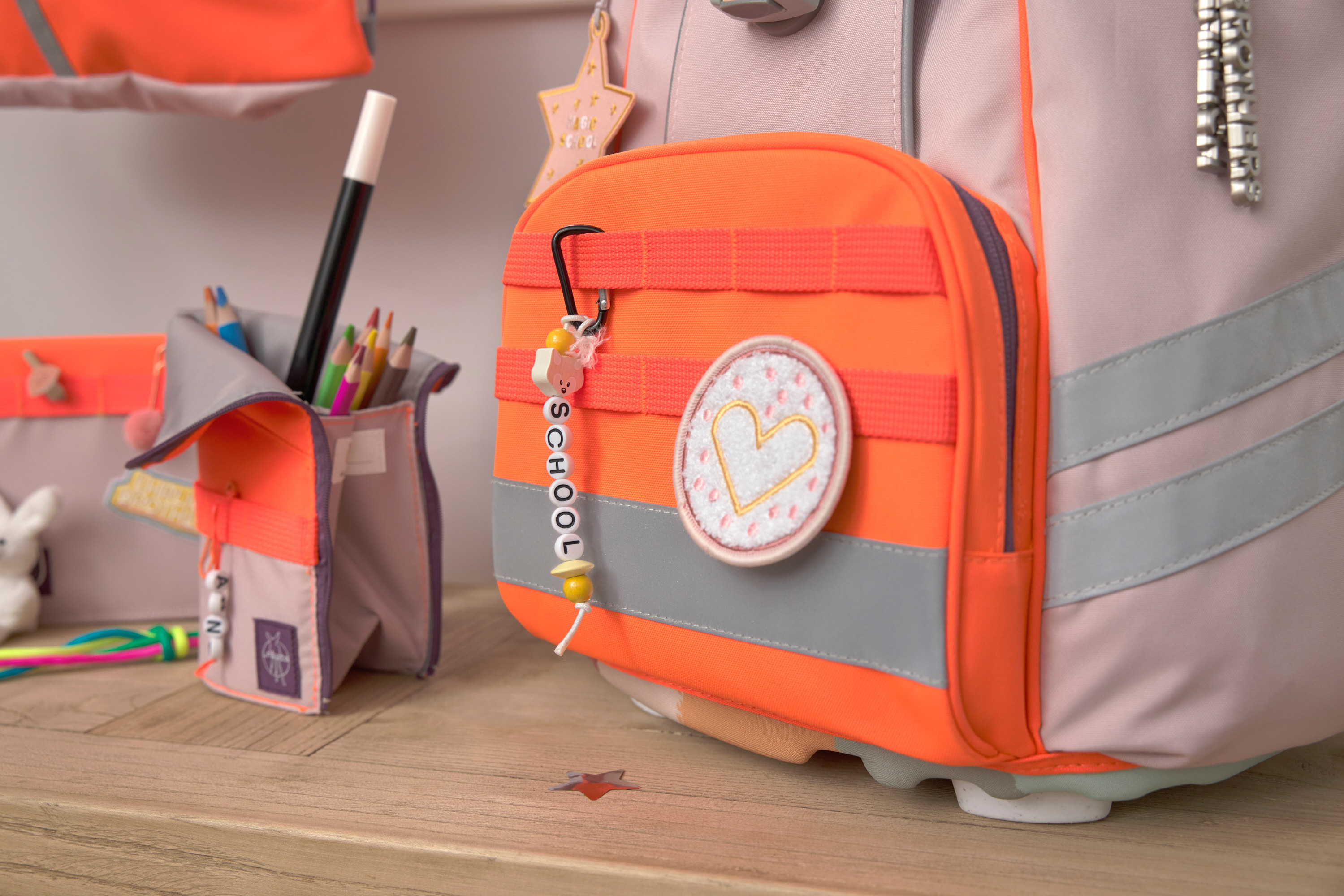 Lässig School Set Flexy Unique Beginner rose/neon-orange - 27