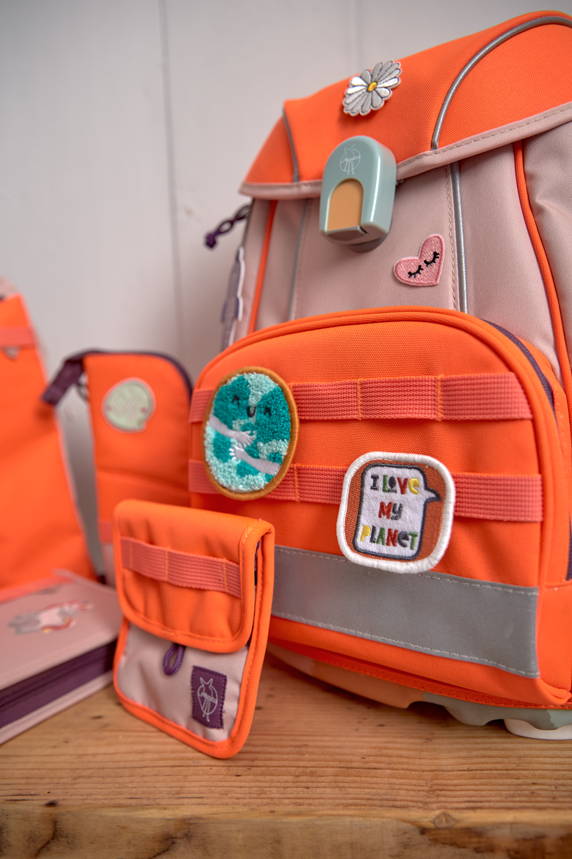 Lässig School Set Flexy Unique Beginner rose/neon-orange - 6