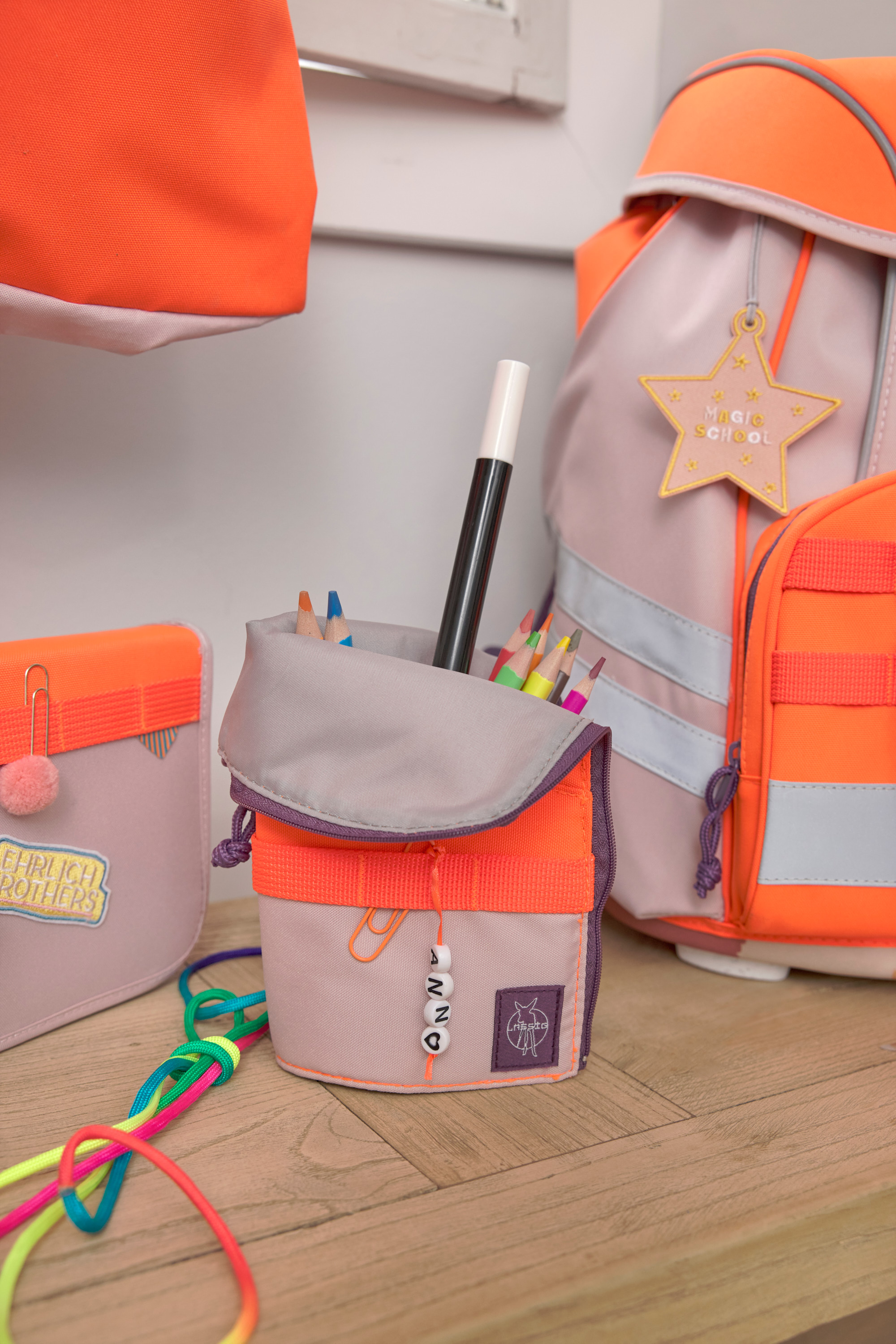 Lässig School Set Flexy Unique Beginner rose/neon-orange - 26
