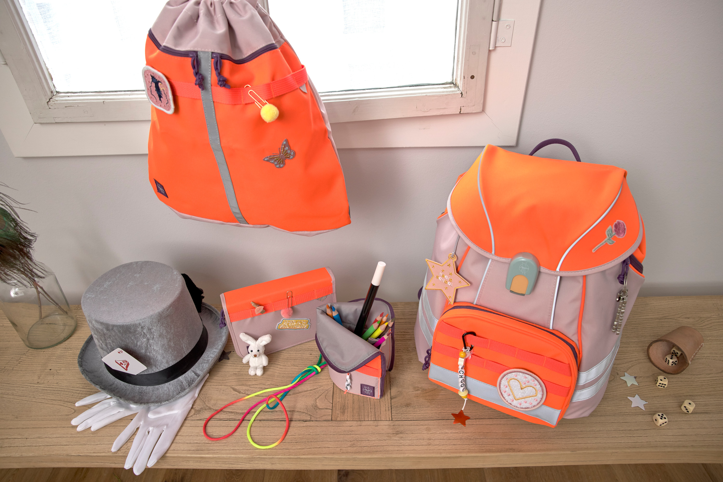 Lässig School Set Flexy Unique Beginner rose/neon-orange - 23