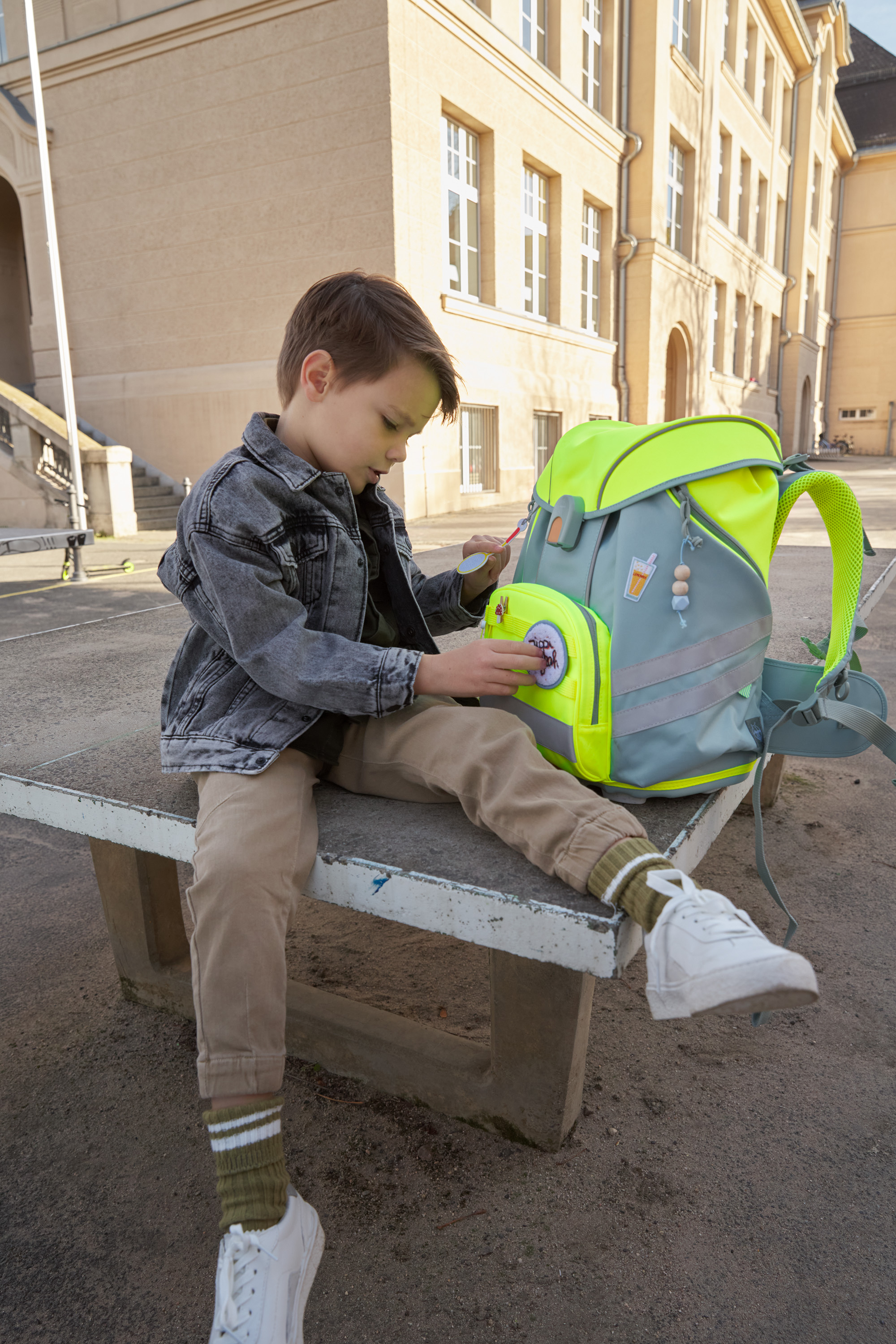 Lässig School Set Flexy Unique Beginner blue/neon-yellow - 29