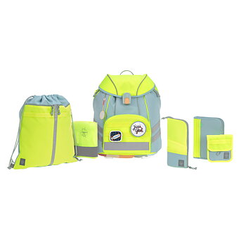 Lässig School Set Flexy Unique Beginner blue/neon-yellow