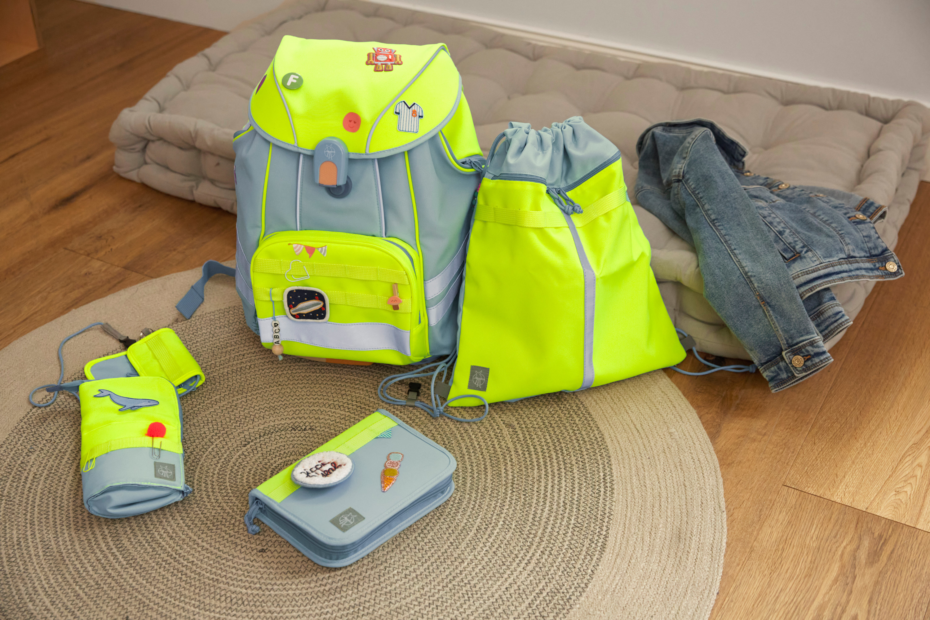 Lässig School Set Flexy Unique Beginner blue/neon-yellow - 15