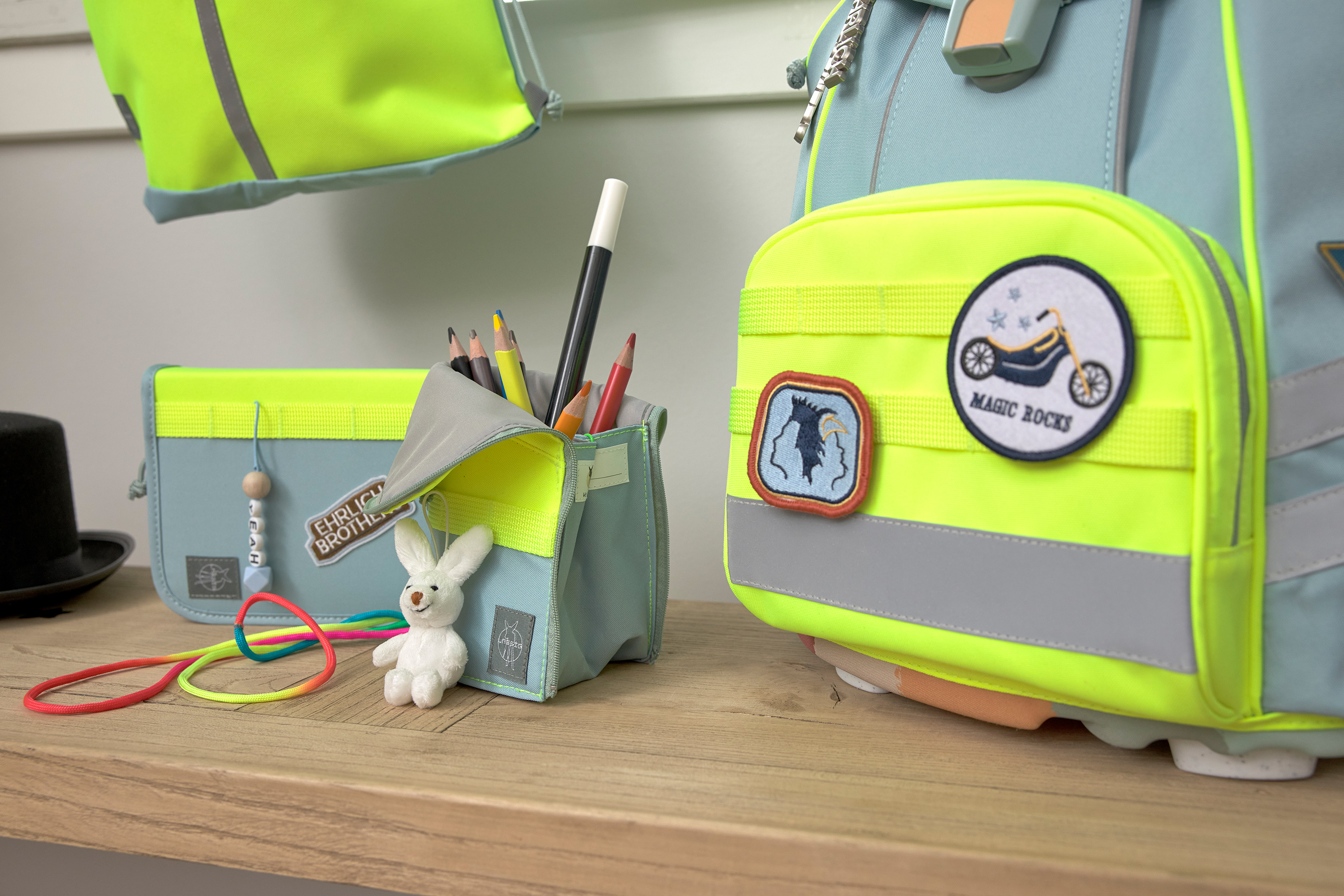 Lässig School Set Flexy Unique Beginner blue/neon-yellow - 18