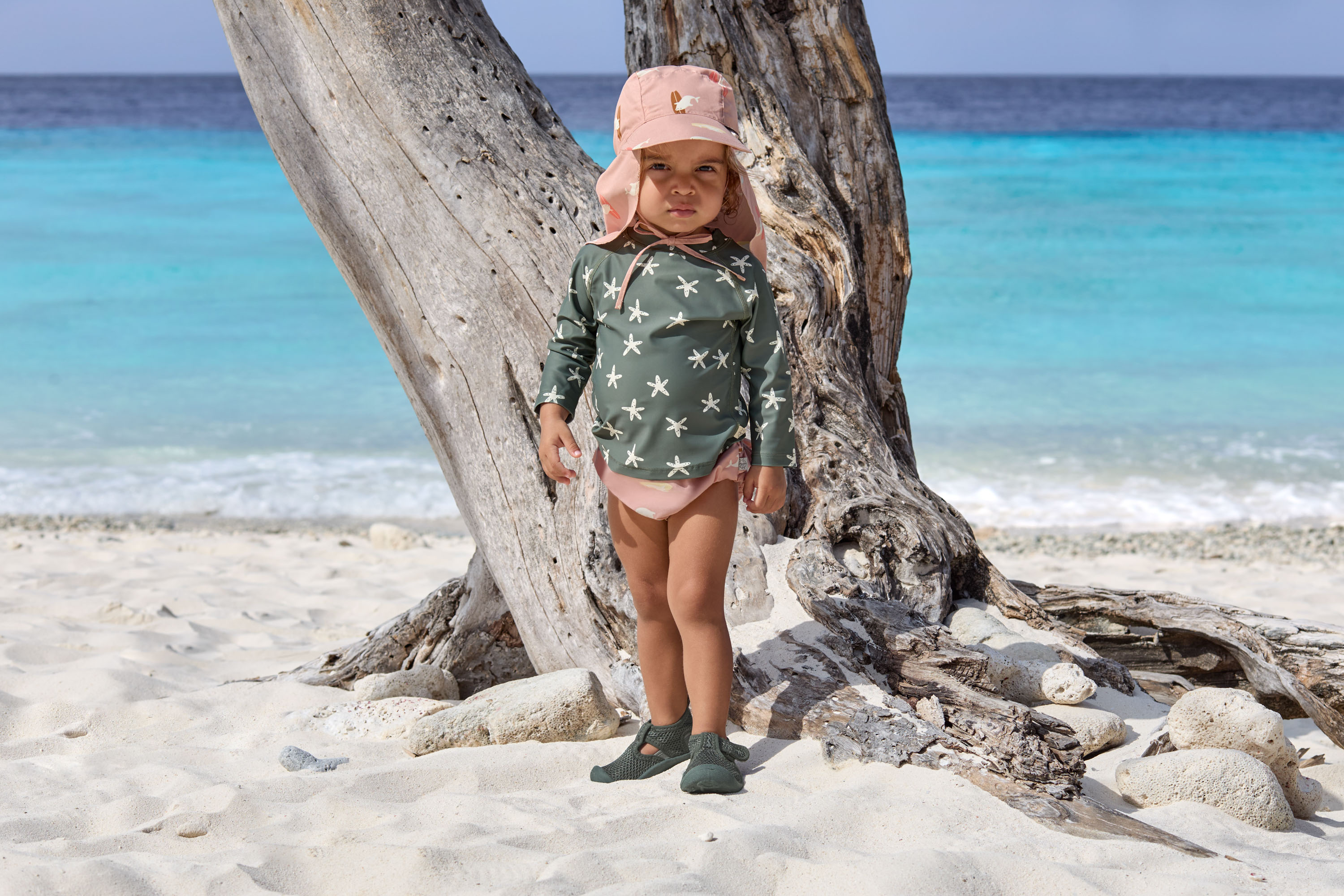 Lässig Sun Protection Flap Hat Dolphin peach, 3-6 months