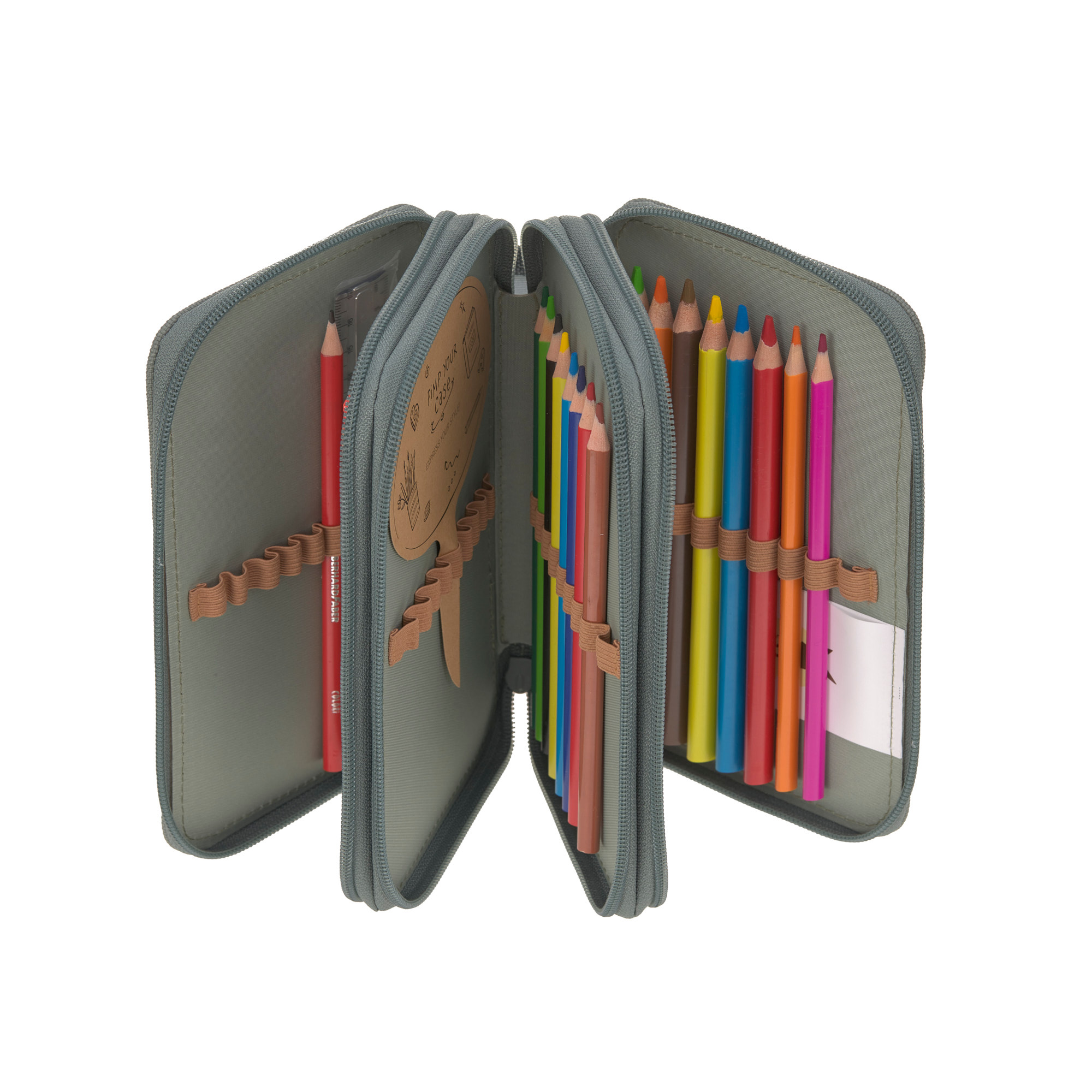 Lässig School Triple Pencil Case Unique Letters green - 7