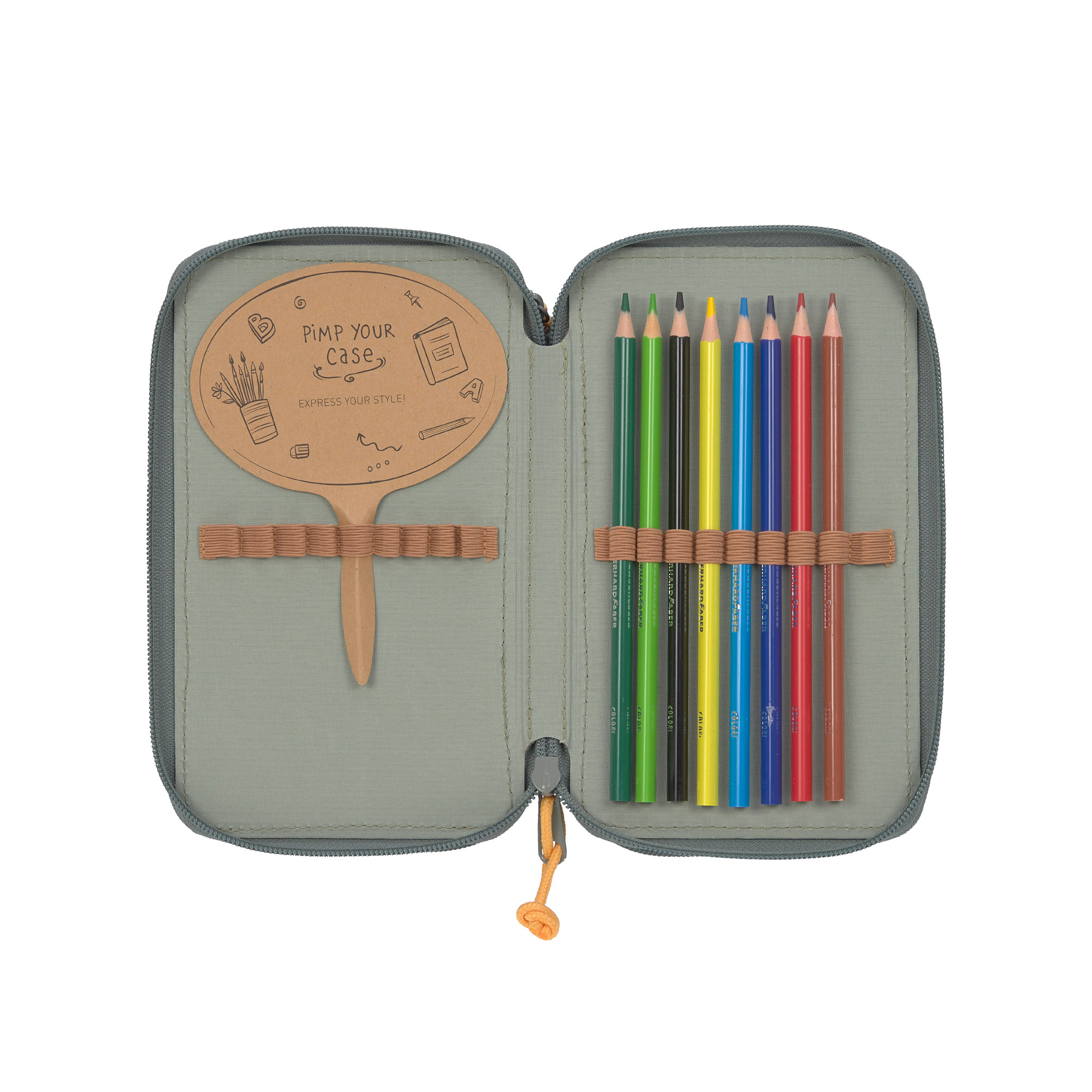 Lässig School Triple Pencil Case Unique Letters green - 9