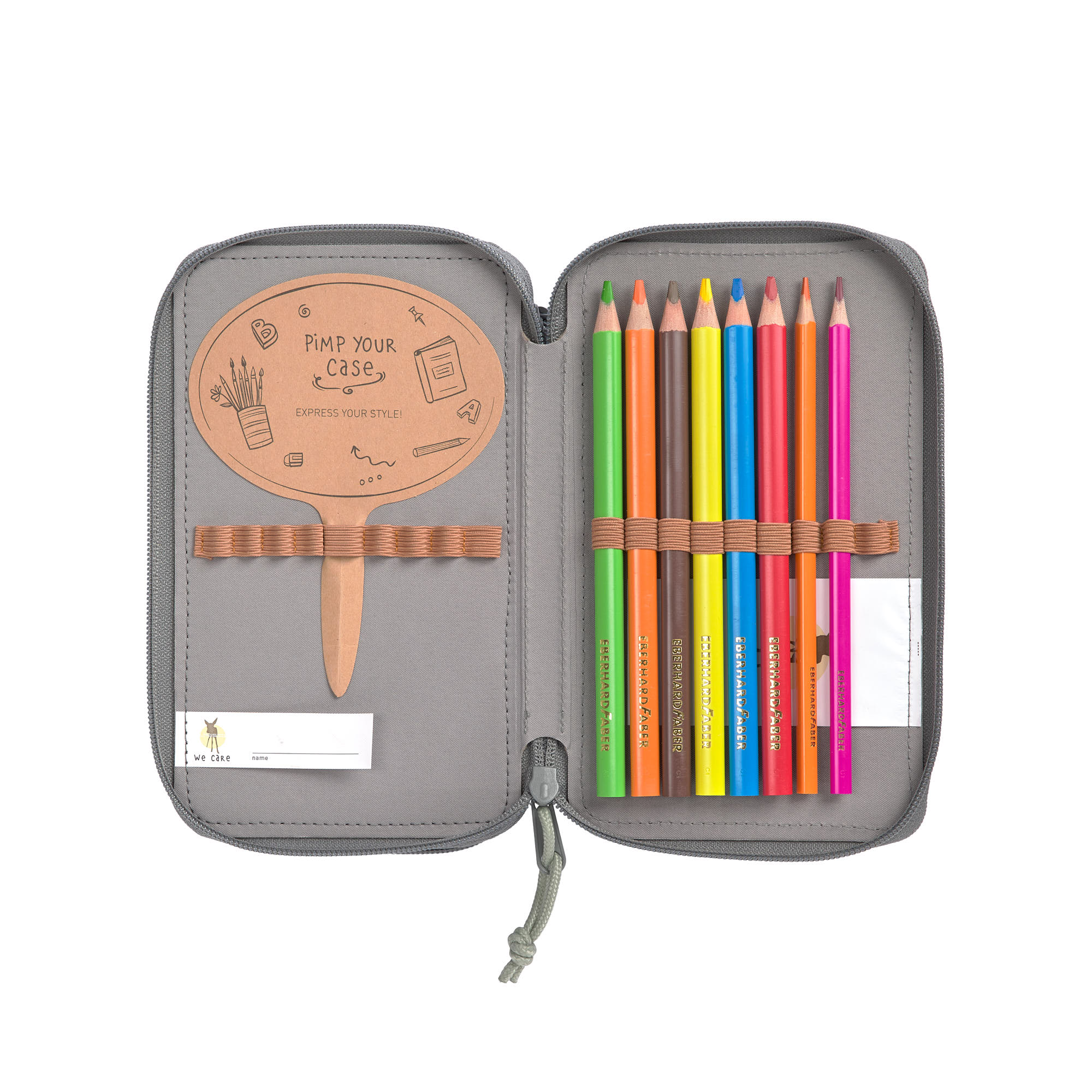 Lässig School Triple Pencil Case Unique Speckles anthracite - 6