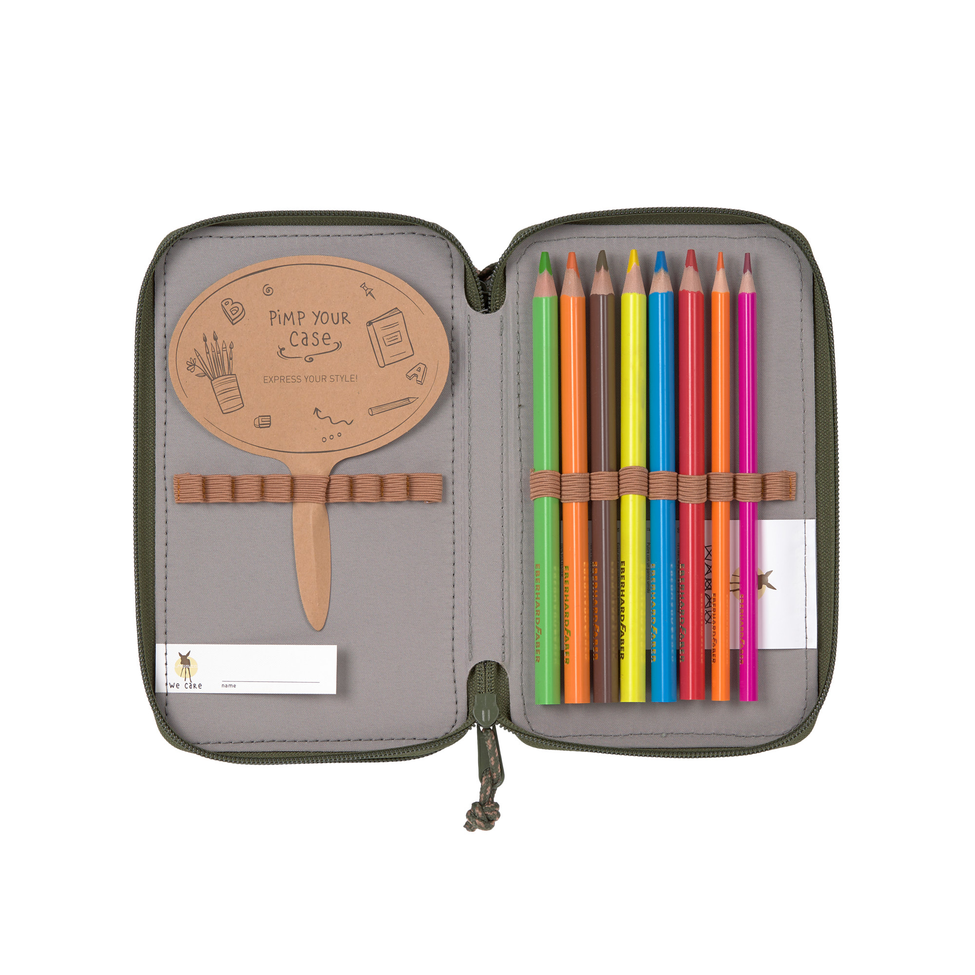 Lässig School Triple Pencil Case Unique olive - 6