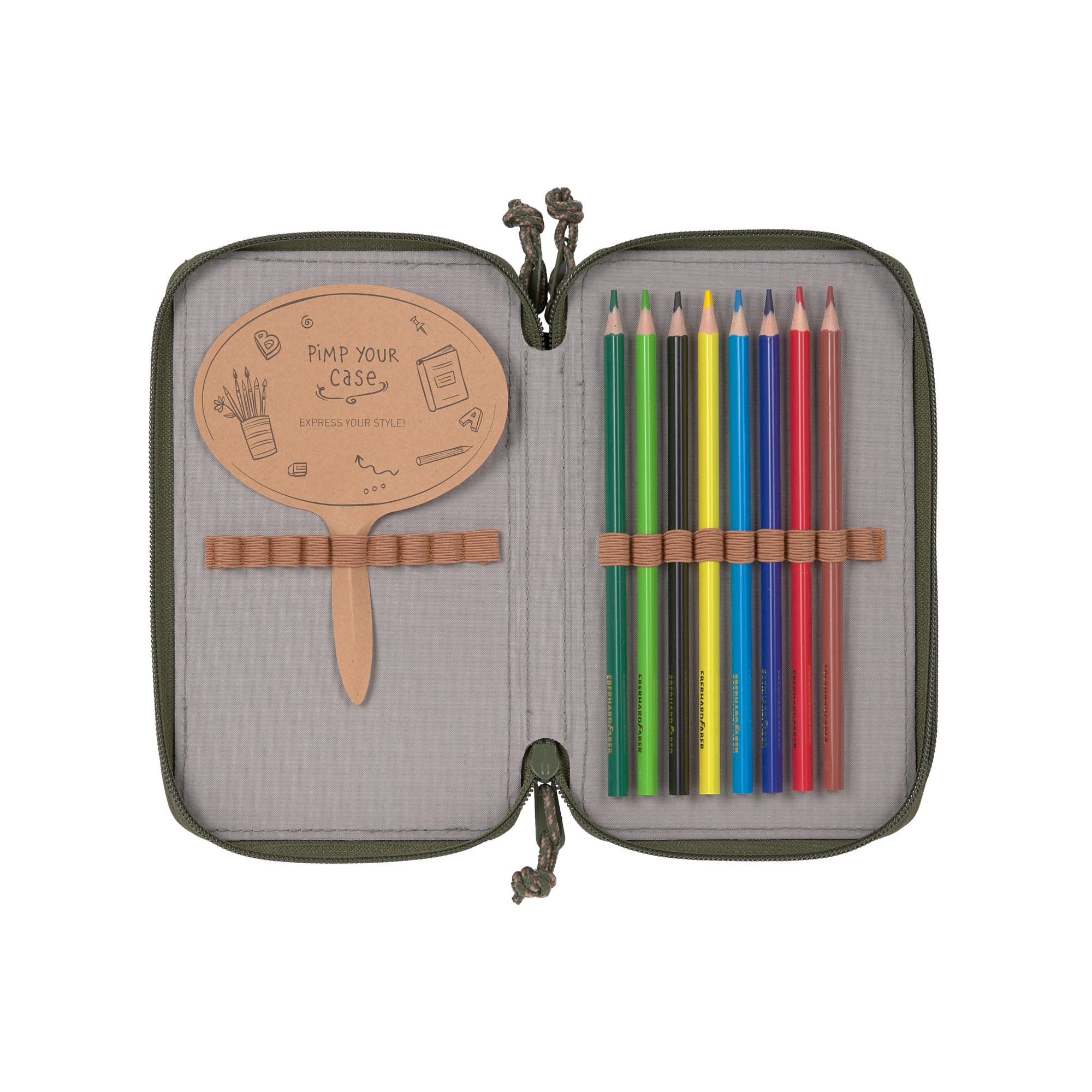 Lässig School Triple Pencil Case Unique olive - 5