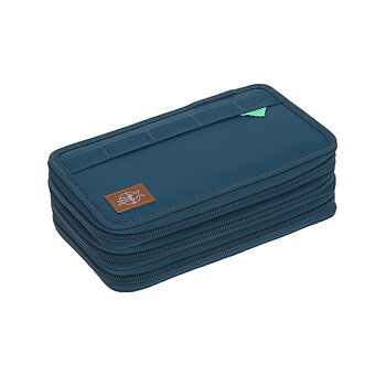 Lässig School Triple Pencil Case Unique navy