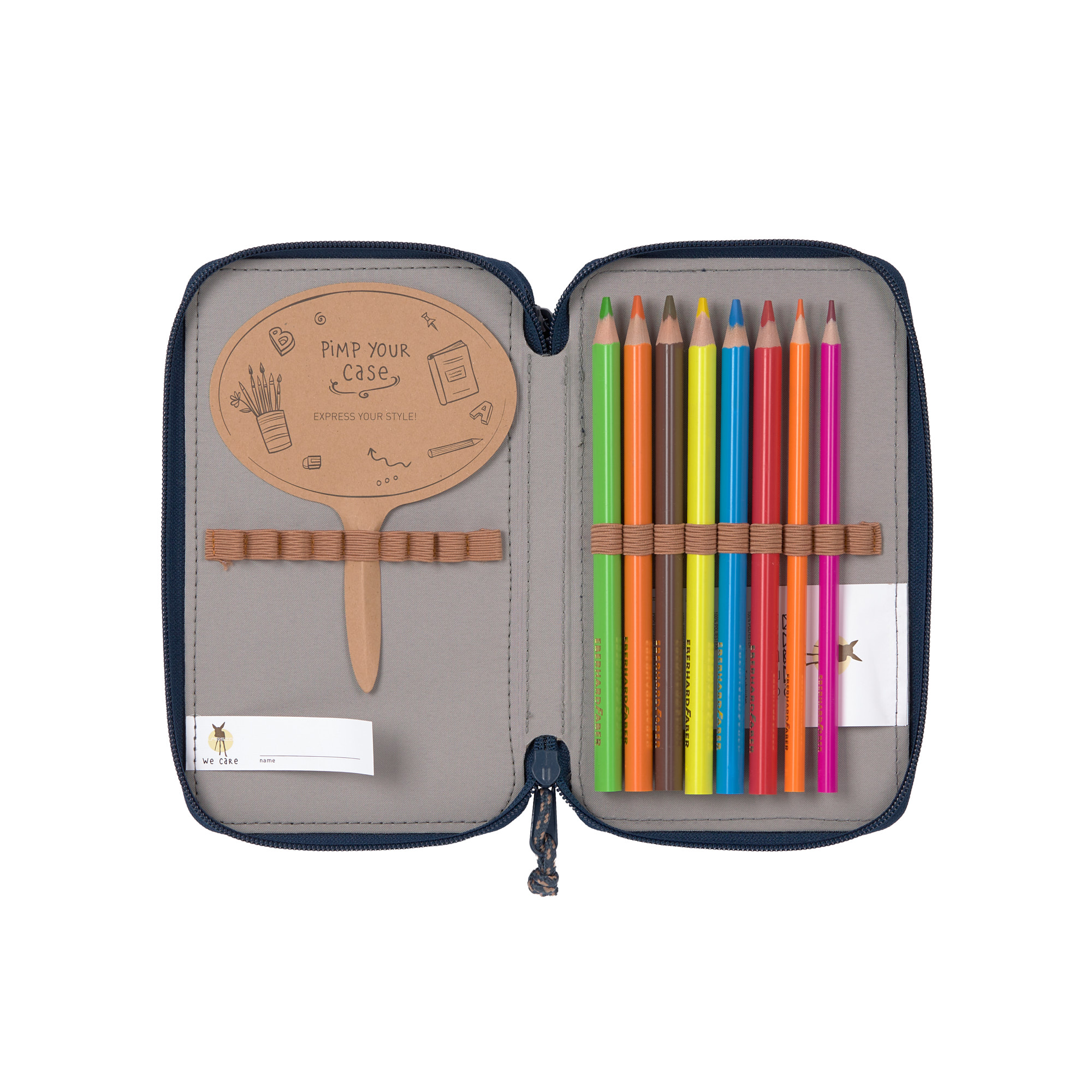 Lässig School Triple Pencil Case Unique navy - 6